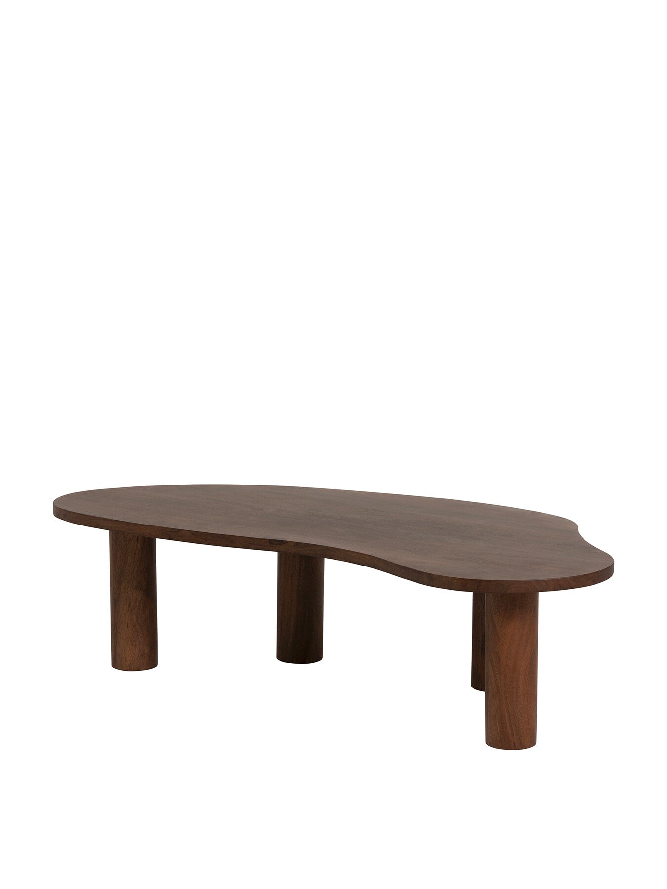 Brown Canova Brown Wood Organic Shape Coffee Table