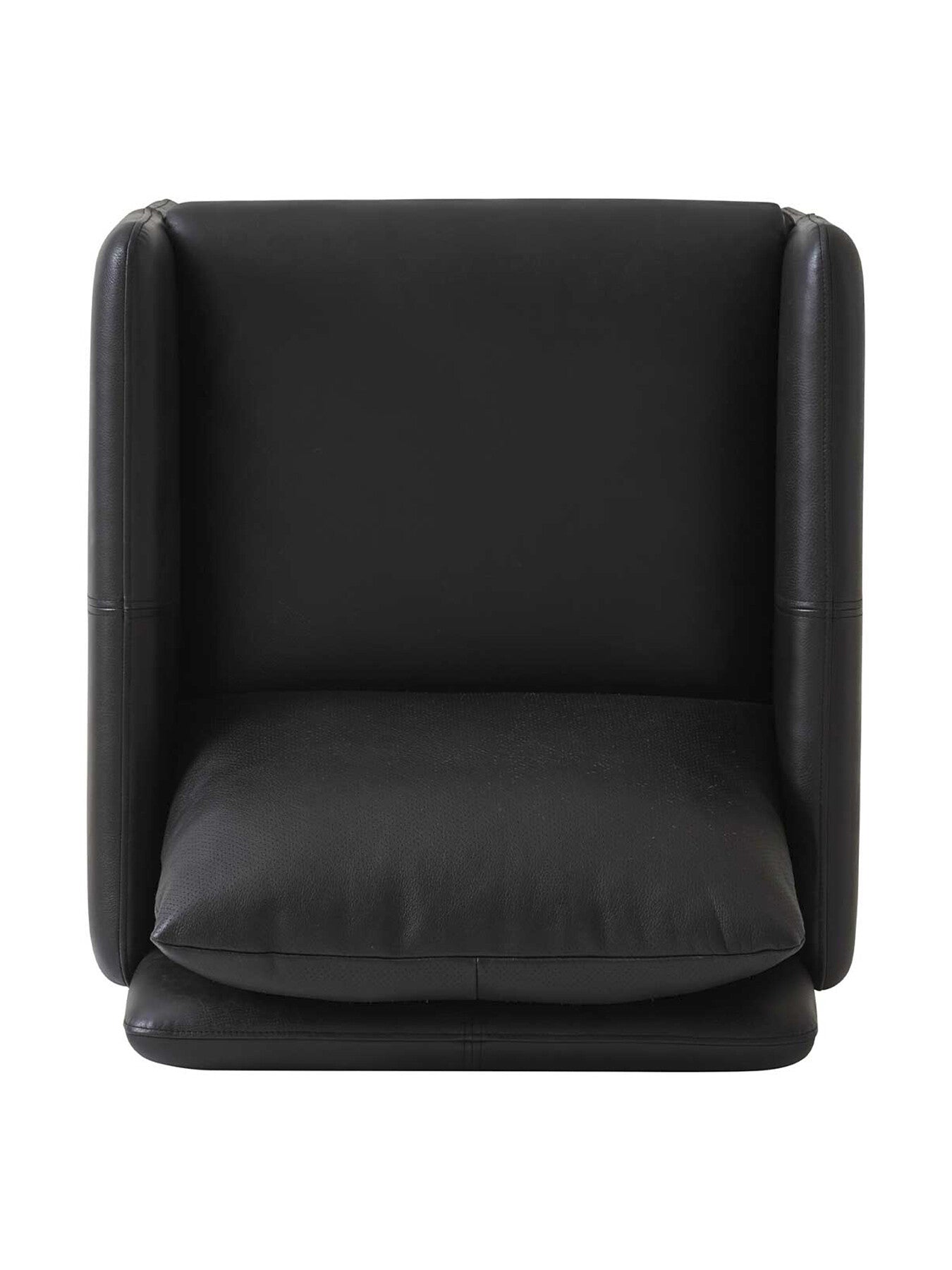 Brown Casca Dark Brown Leather Armchair On Wheels