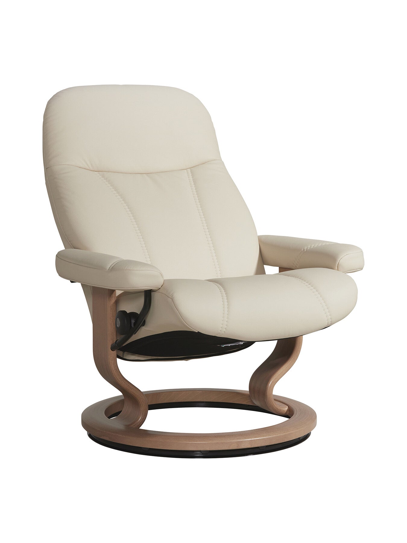 Consul Medium Classic Chair And Footstool, Cream
