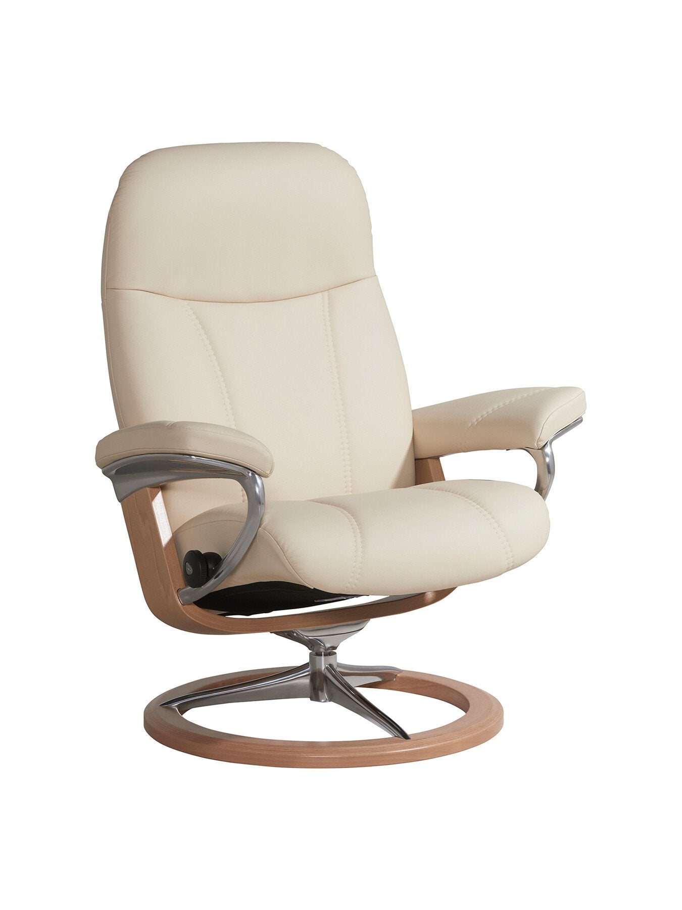 Consul Medium Signature Chair And Footstool, Cream
