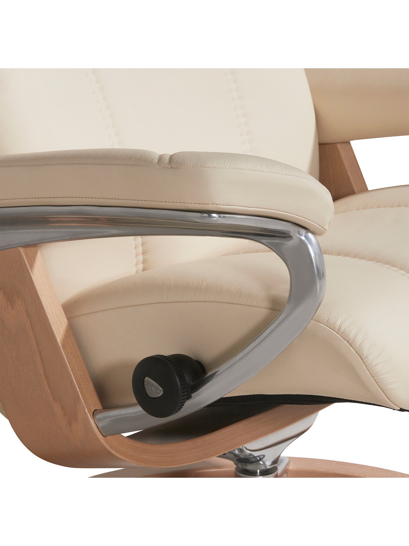 Consul Medium Signature Chair And Footstool, Cream