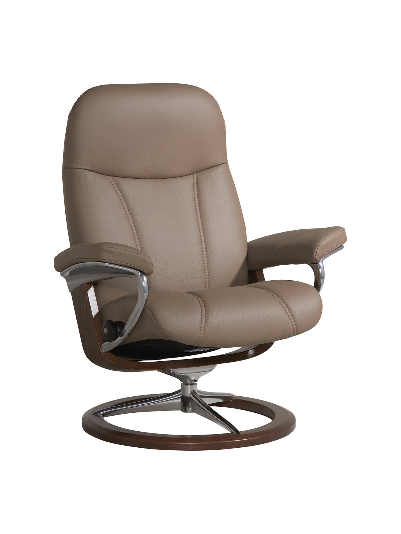 Consul Medium Signature  Recliner Chair And Footstool Brown