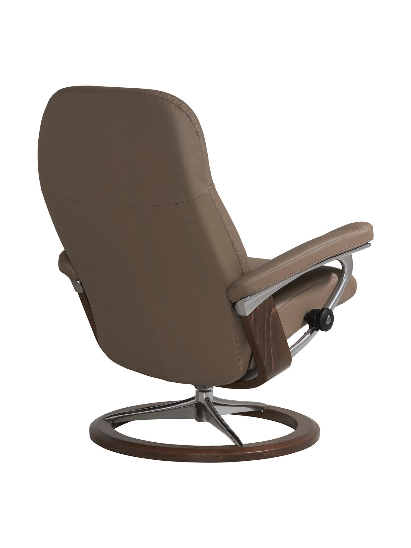 Consul Brown Leather Small Signature Chair And Footsto