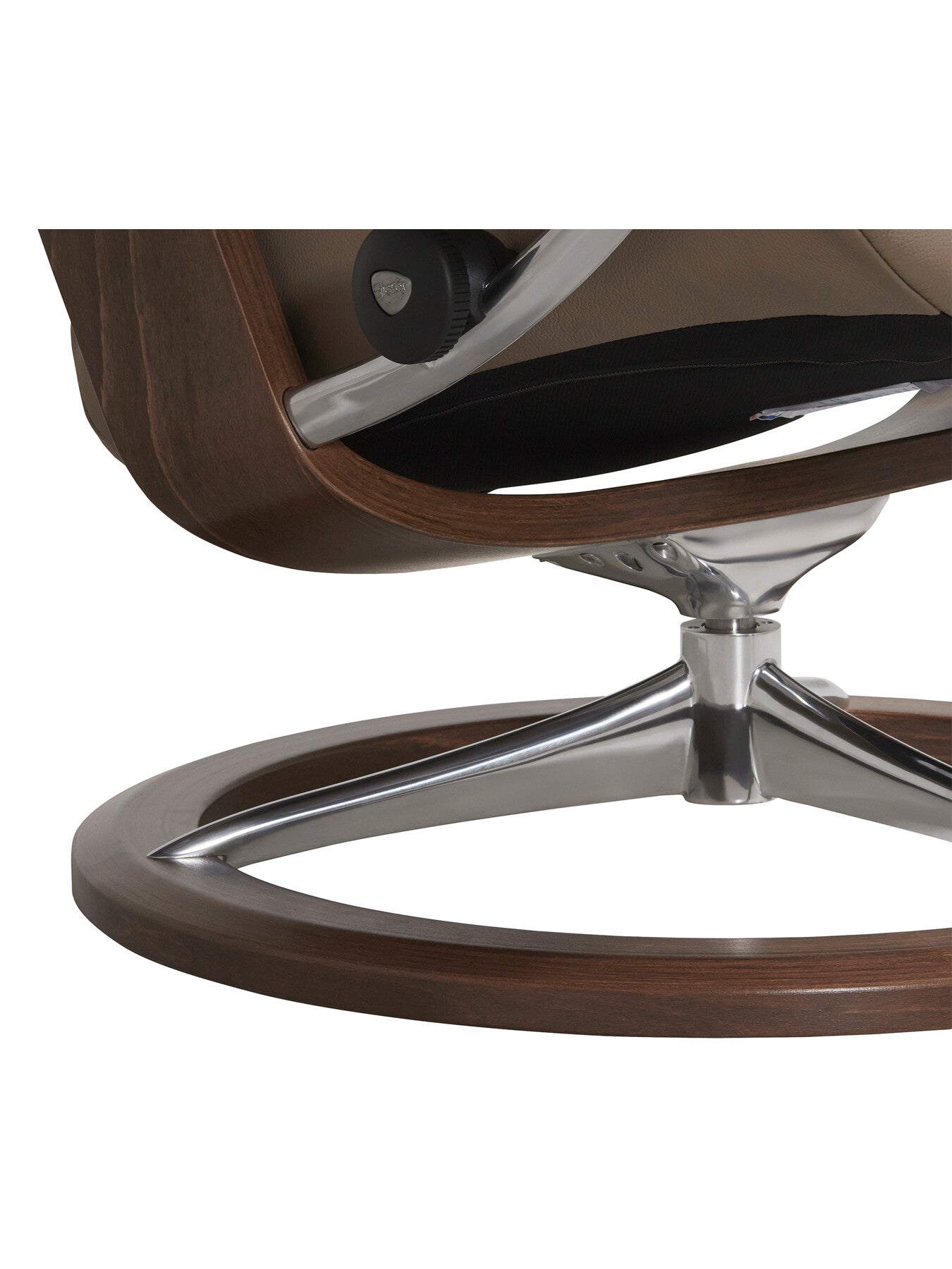 Consul Brown Leather Small Signature Chair And Footsto
