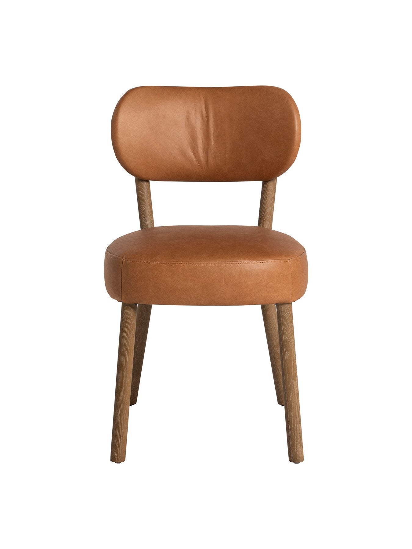 Dove Tan Brown Leather Dining Chair