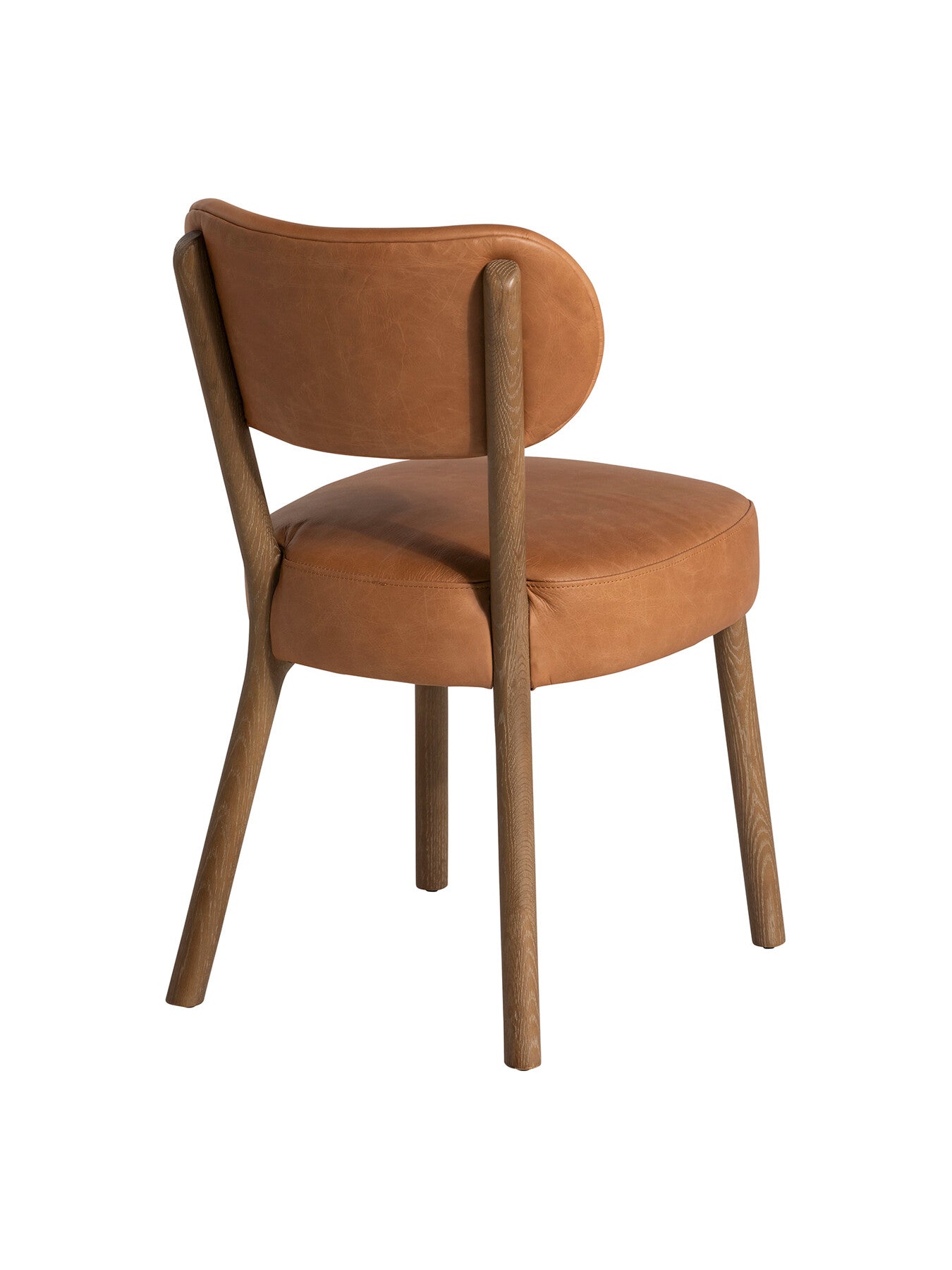 Dove Tan Brown Leather Dining Chair