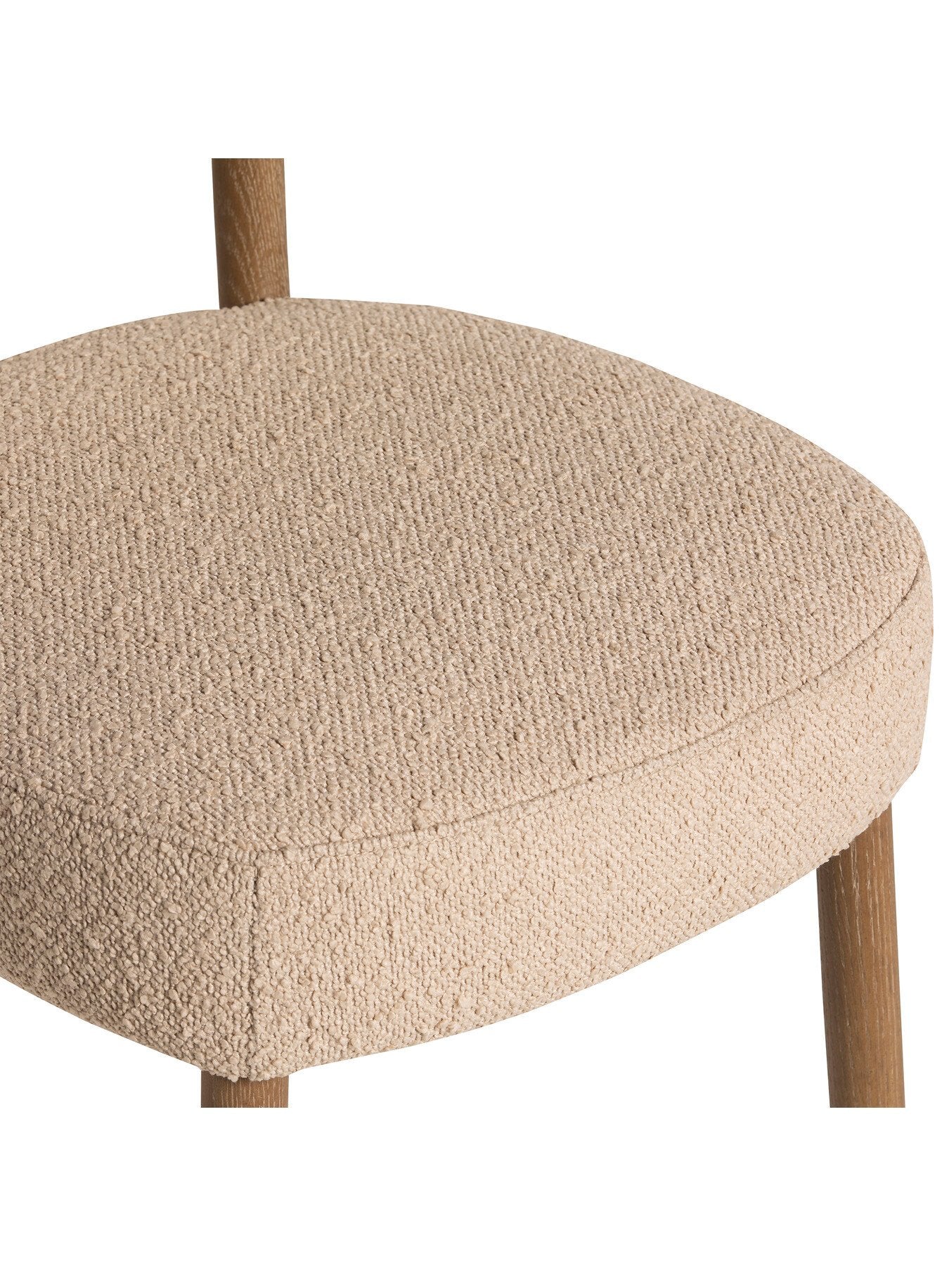 Neutral Dove Neutral Boucle Dining Chair