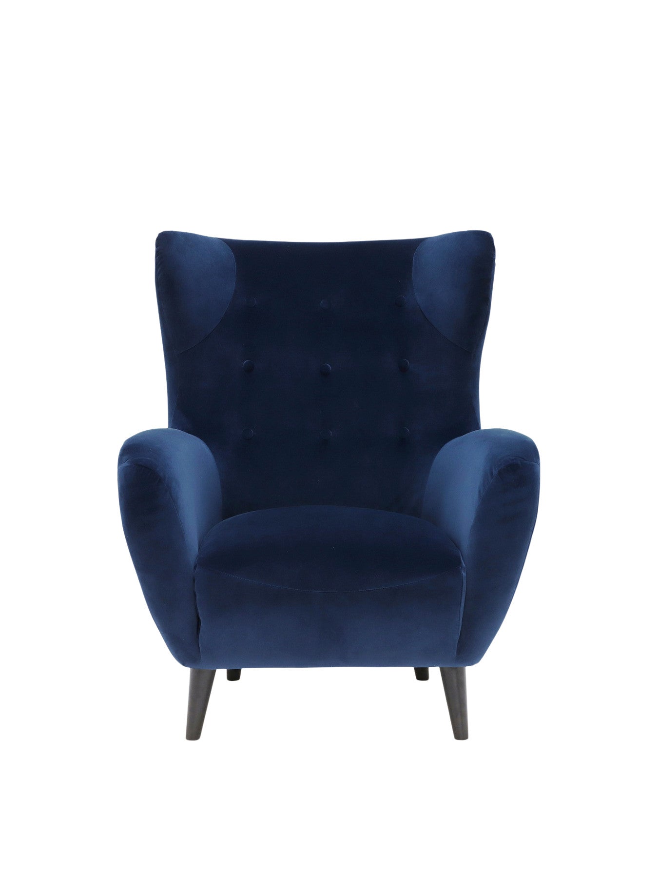 Delon Velvet Chair, Navy