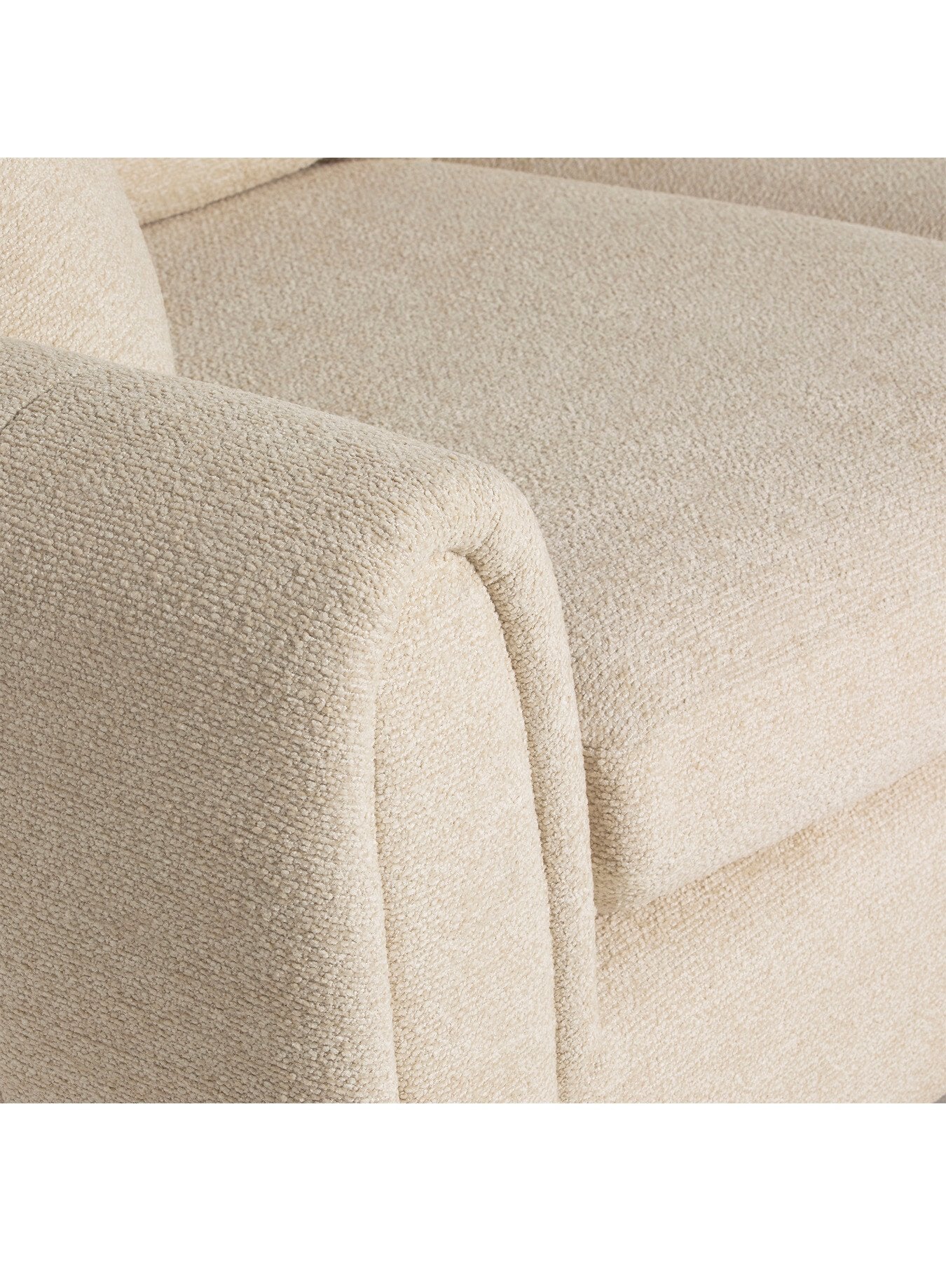 Neutral Damaris Fabric Modular 1 Seat Sofa Unit With Right A