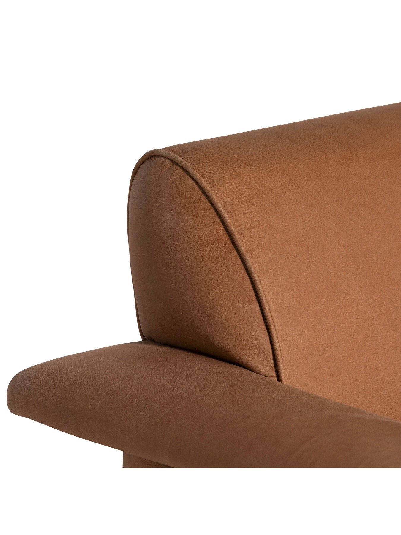 Brown Eldrid Brown Leather Armchair with Wide Armrests