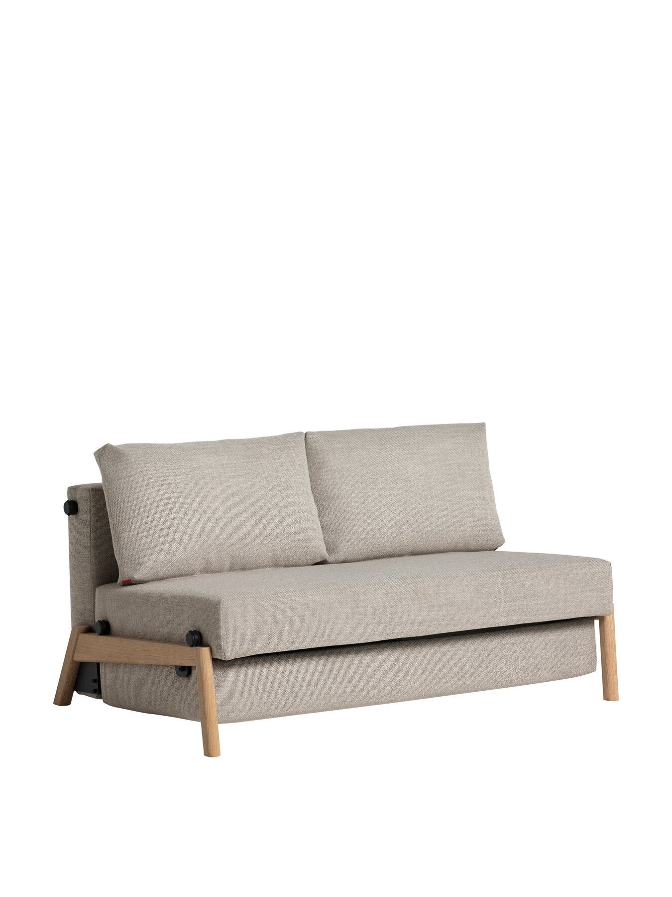 Grey Emerick Light Grey Fabric 2 Seater Sofa Bed