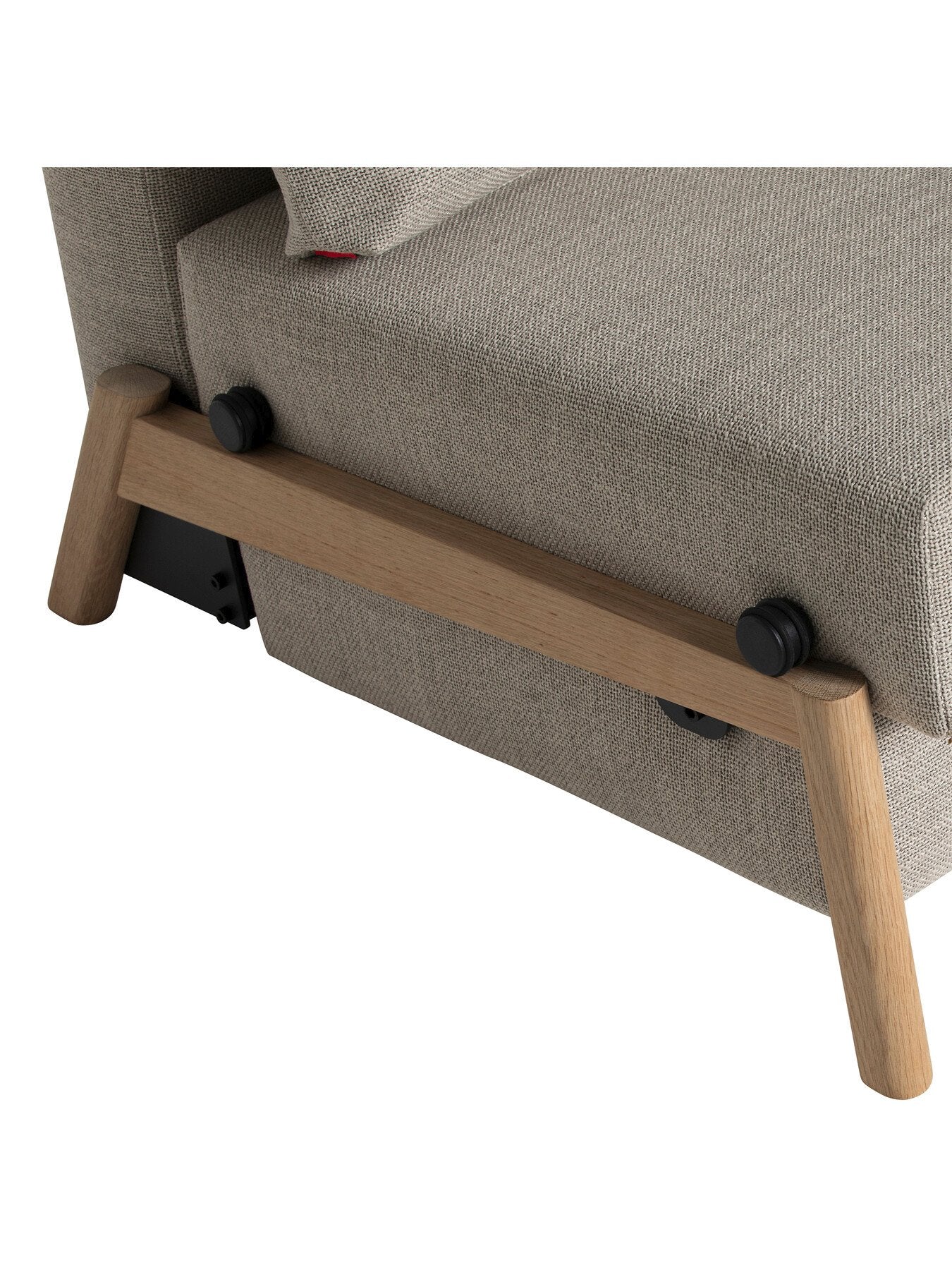 Grey Emerick Light Grey Fabric 2 Seater Sofa Bed