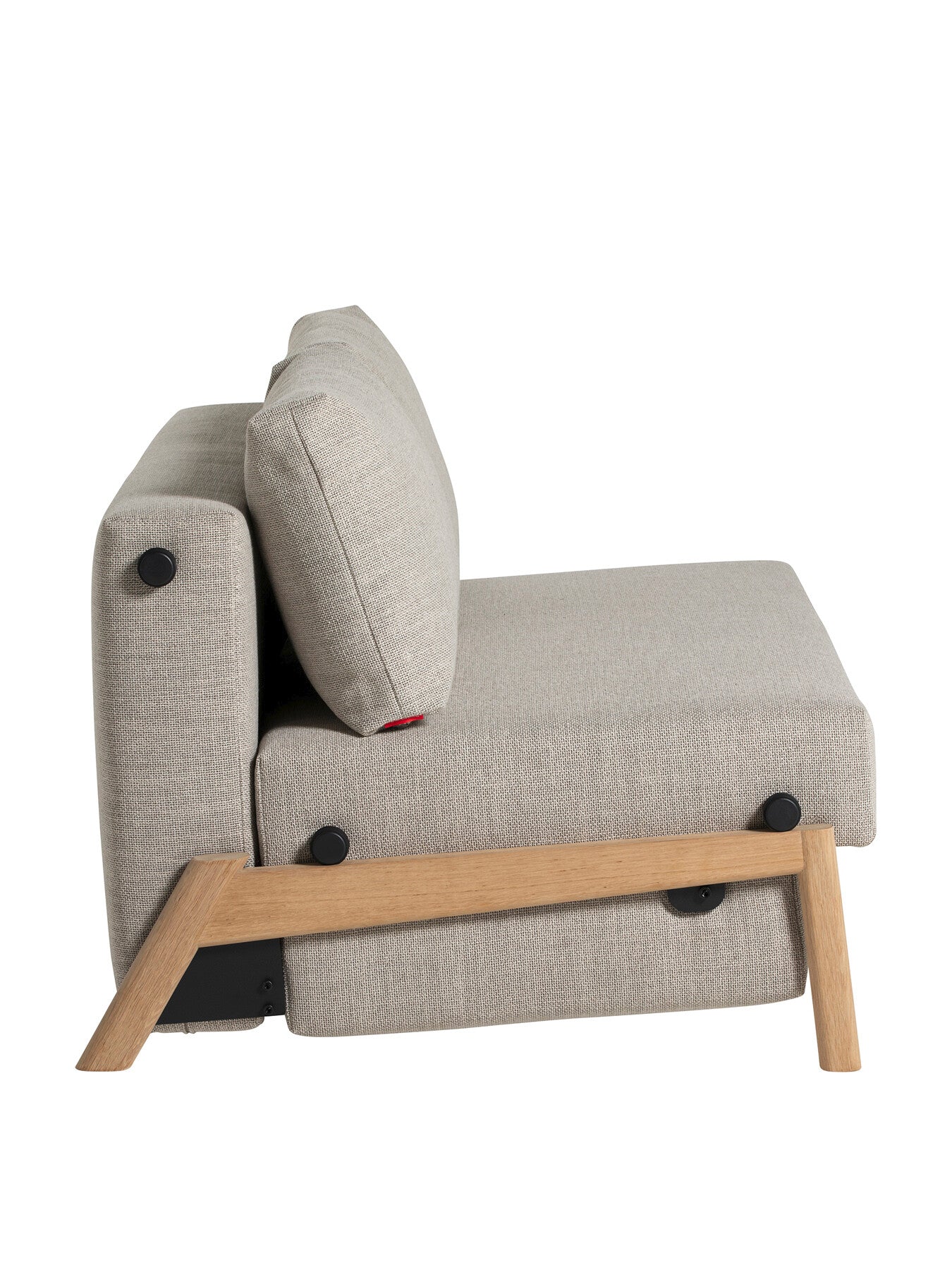 Grey Emerick Light Grey Fabric 2 Seater Sofa Bed