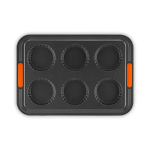 6 Cup Fluted Tart Tin Tray