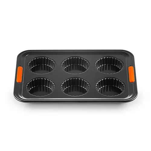 6 Cup Fluted Tart Tin Tray