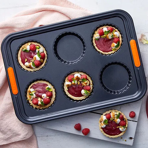 6 Cup Fluted Tart Tin Tray