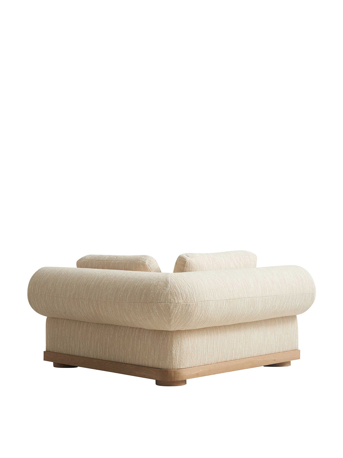 Neutral Fresno Cream Boucle Modular 1 Seater Sectional Corne