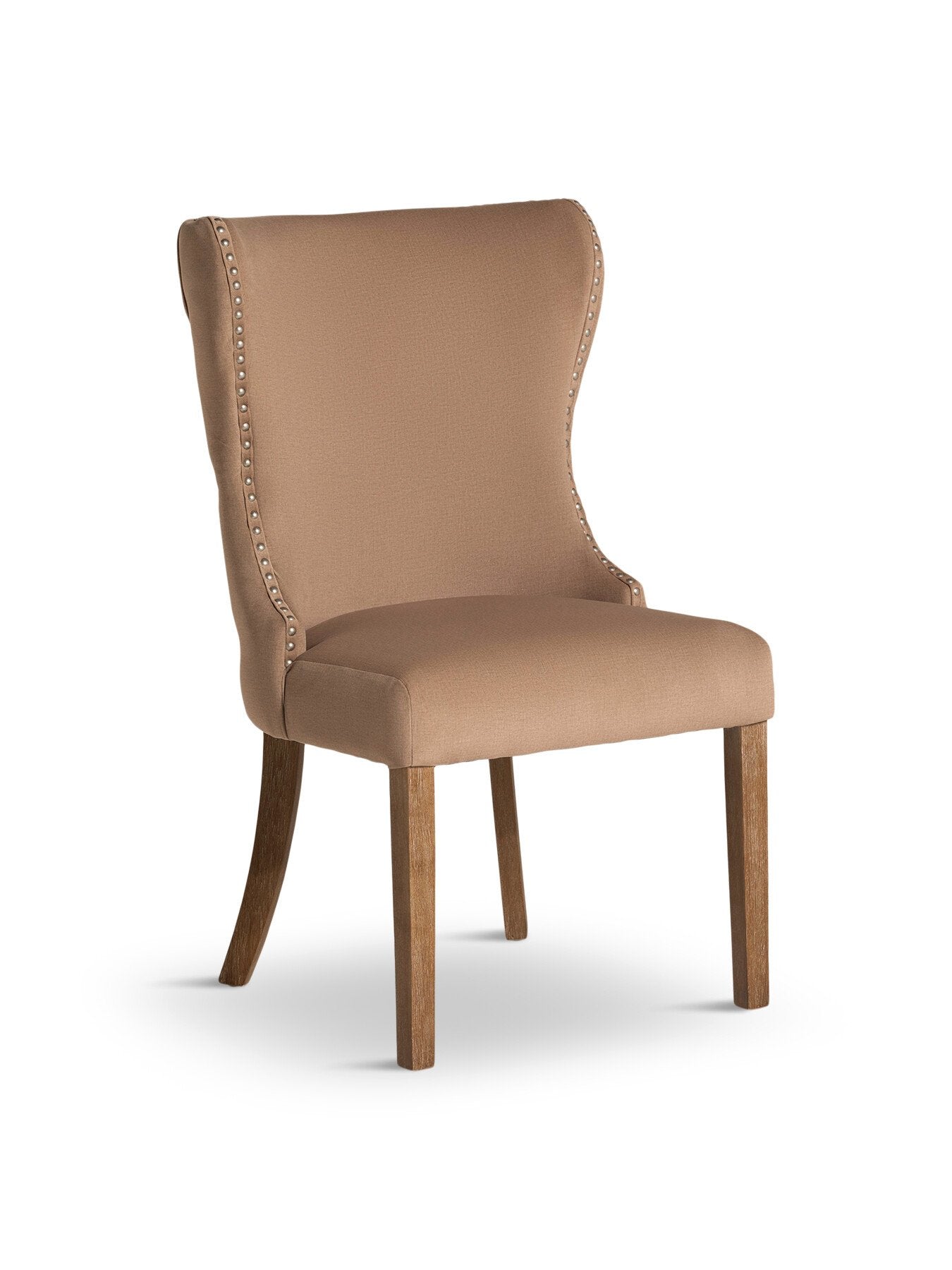 Neutral Goddard Neutral Fabric Button Back Dining Chair