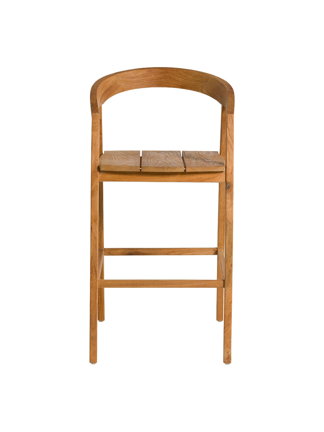 Grenada Reclaimed Teak Wood Open Back Barstool With Arms