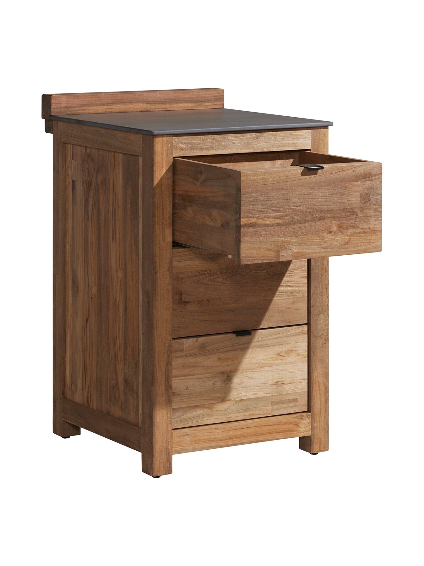 Grenada Reclaimed Teak Wood 3 Drawer Grill Table