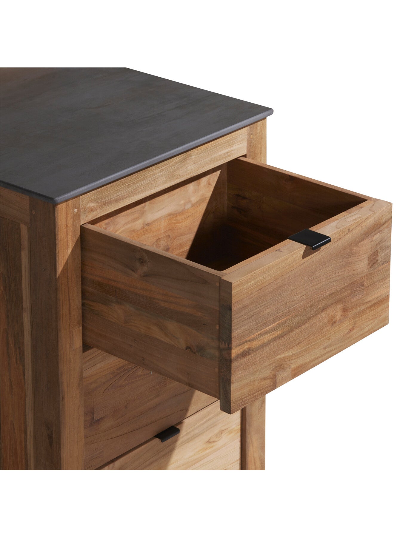 Grenada Reclaimed Teak Wood 3 Drawer Grill Table