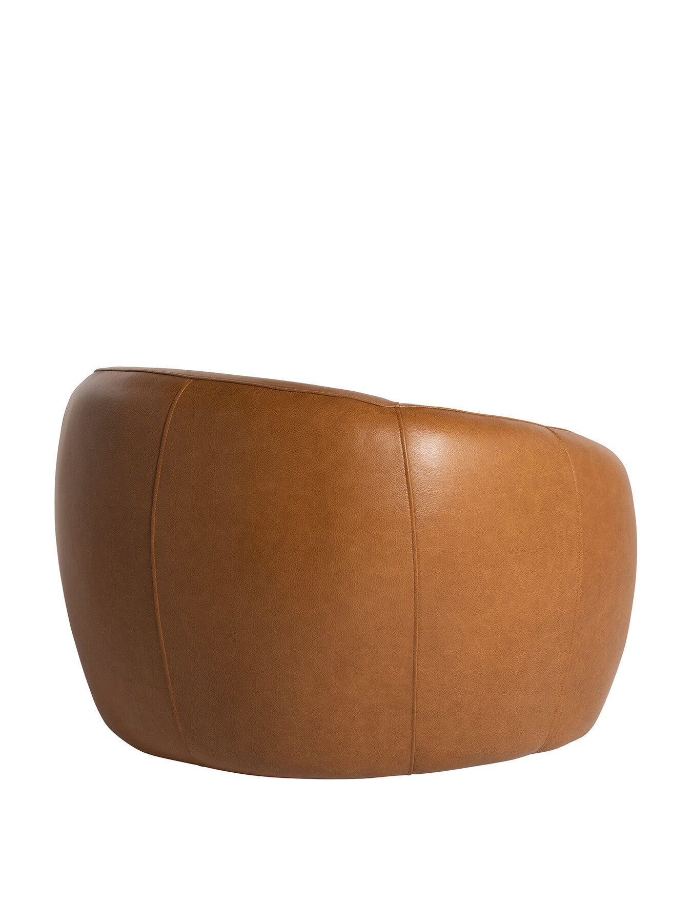 Brown Gardin Brown Leather Swivel Chair