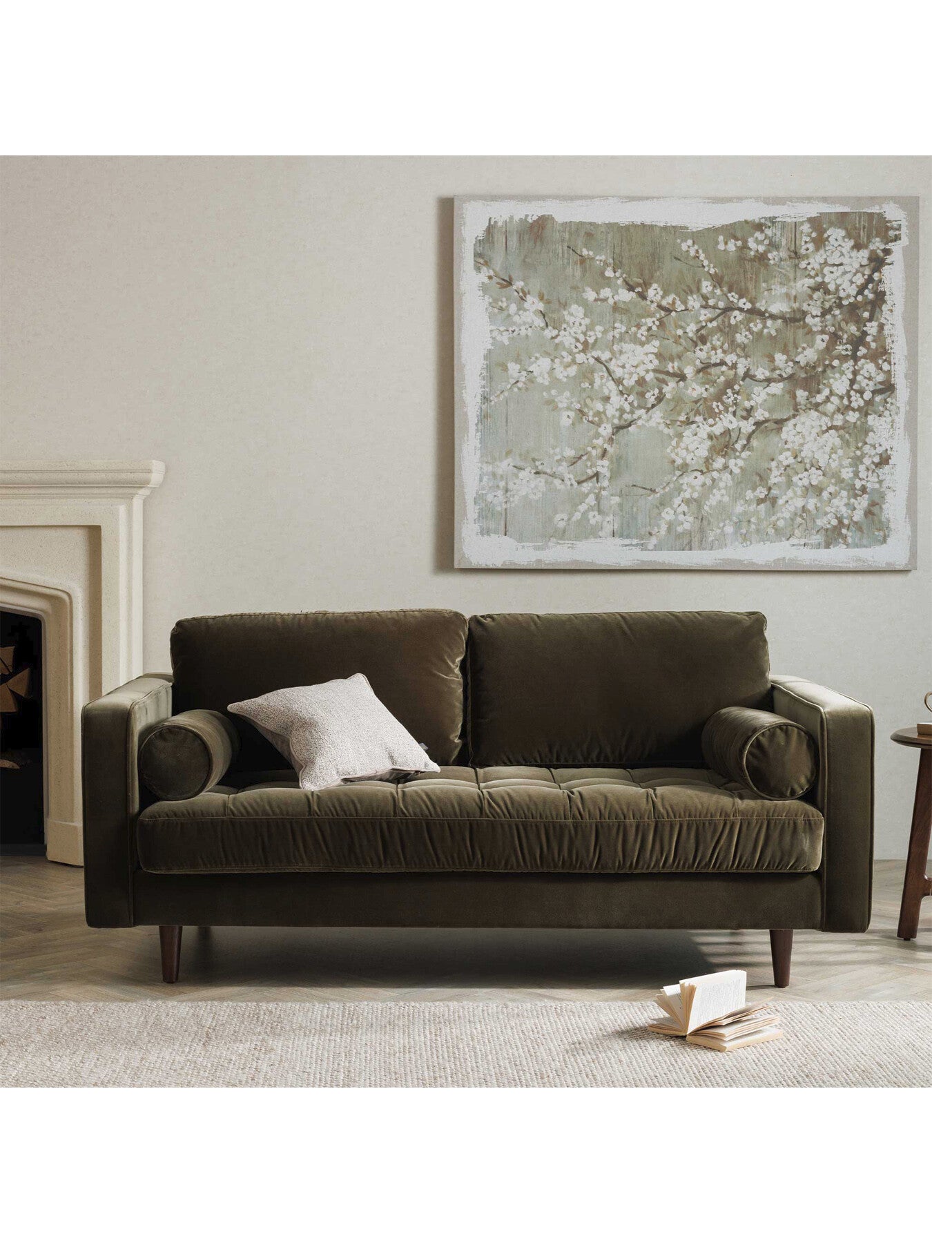 Green Hemingway Green Velvet 2 Seater Sofa