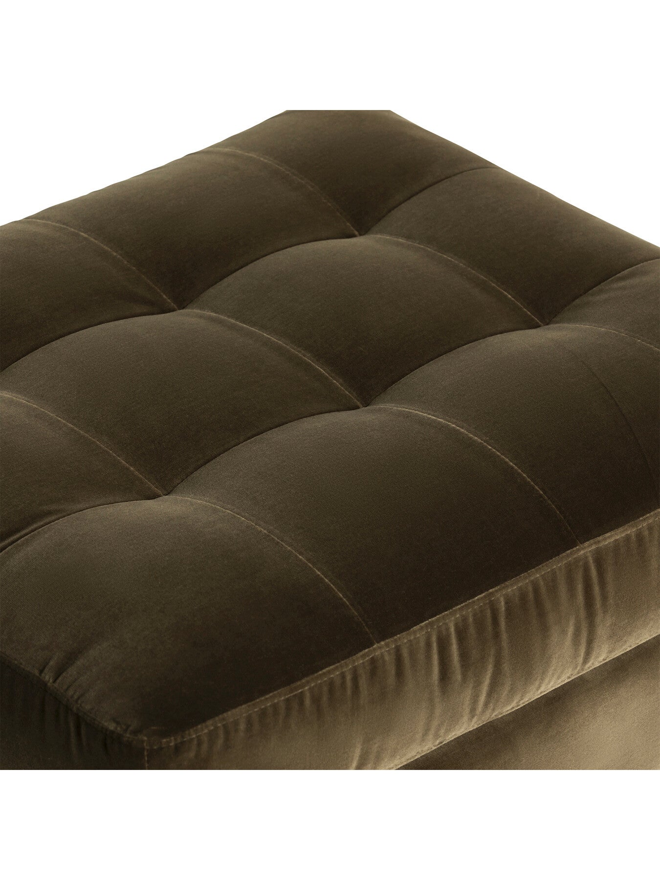 Green Hemingway Green Velvet Footstool