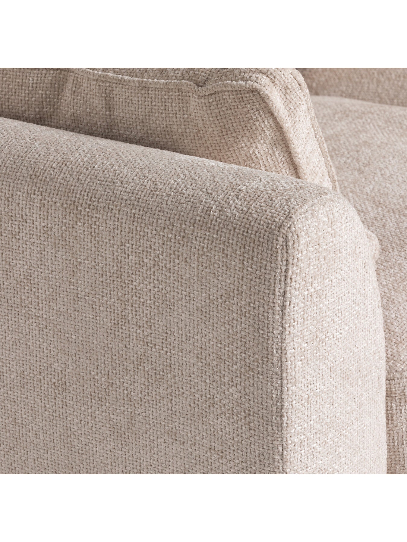 Neutral Harrington Plush Velvet Large Right Hand Corner Sofa