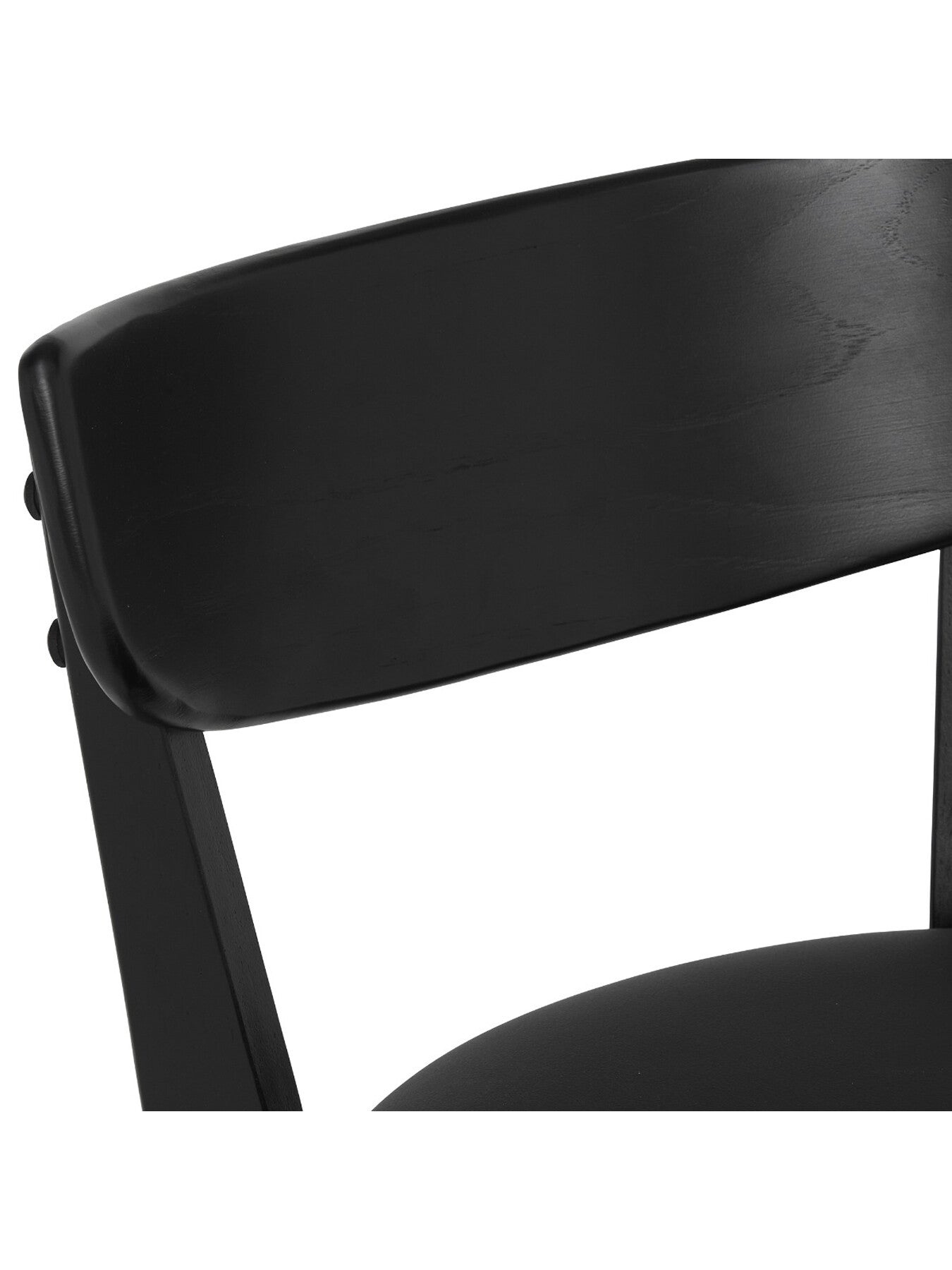 Black Jessa Black Oak Counter Stool With Black Pu Seat