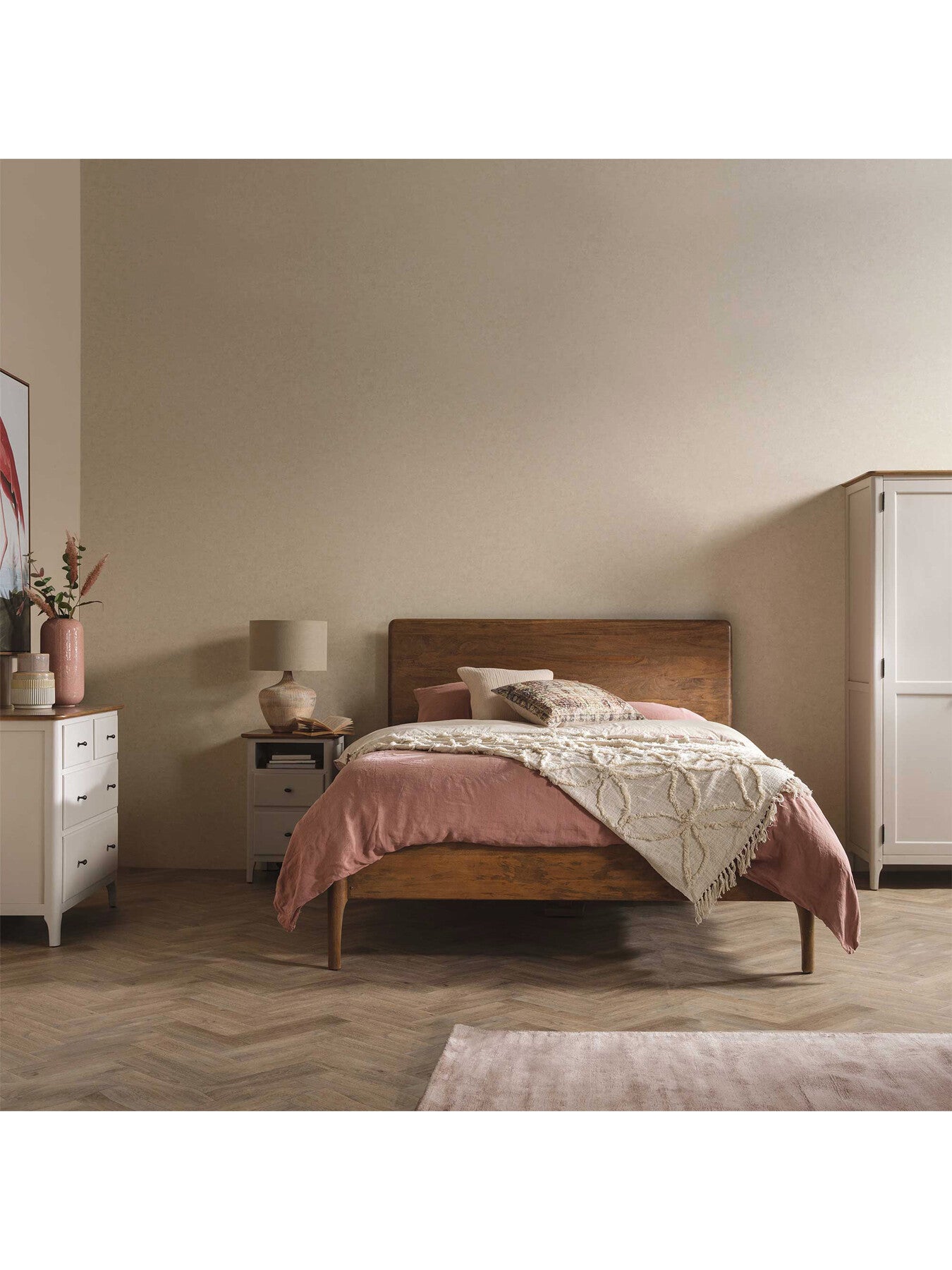 Mara Mango Wood King Bed Frame