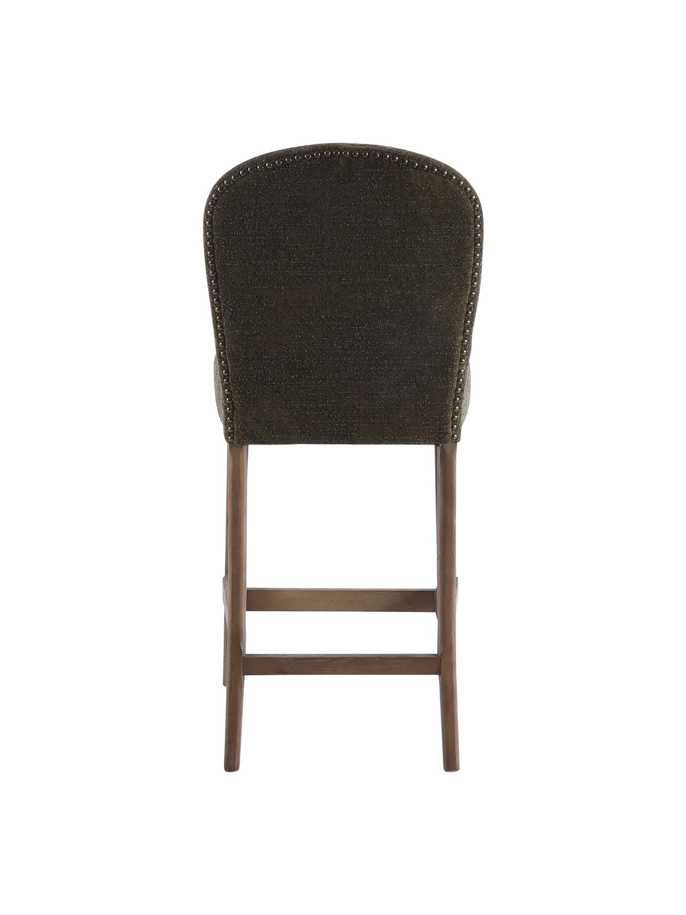 Maurice Boucle Counter Stool With Brass Studs