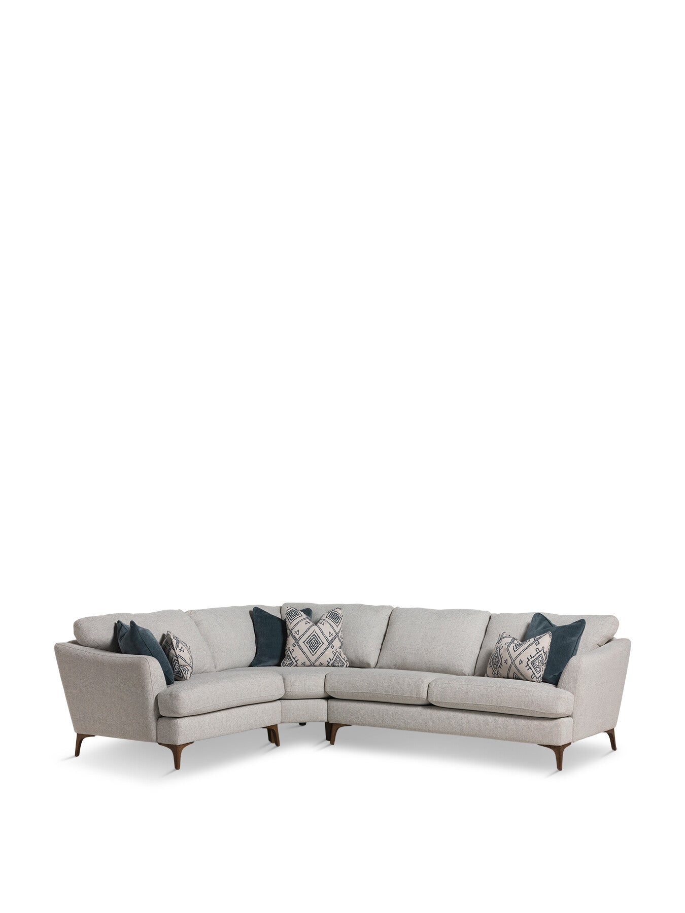 Neutral Embrey Fabric 5 Seater Corner Sofa, Right Hand