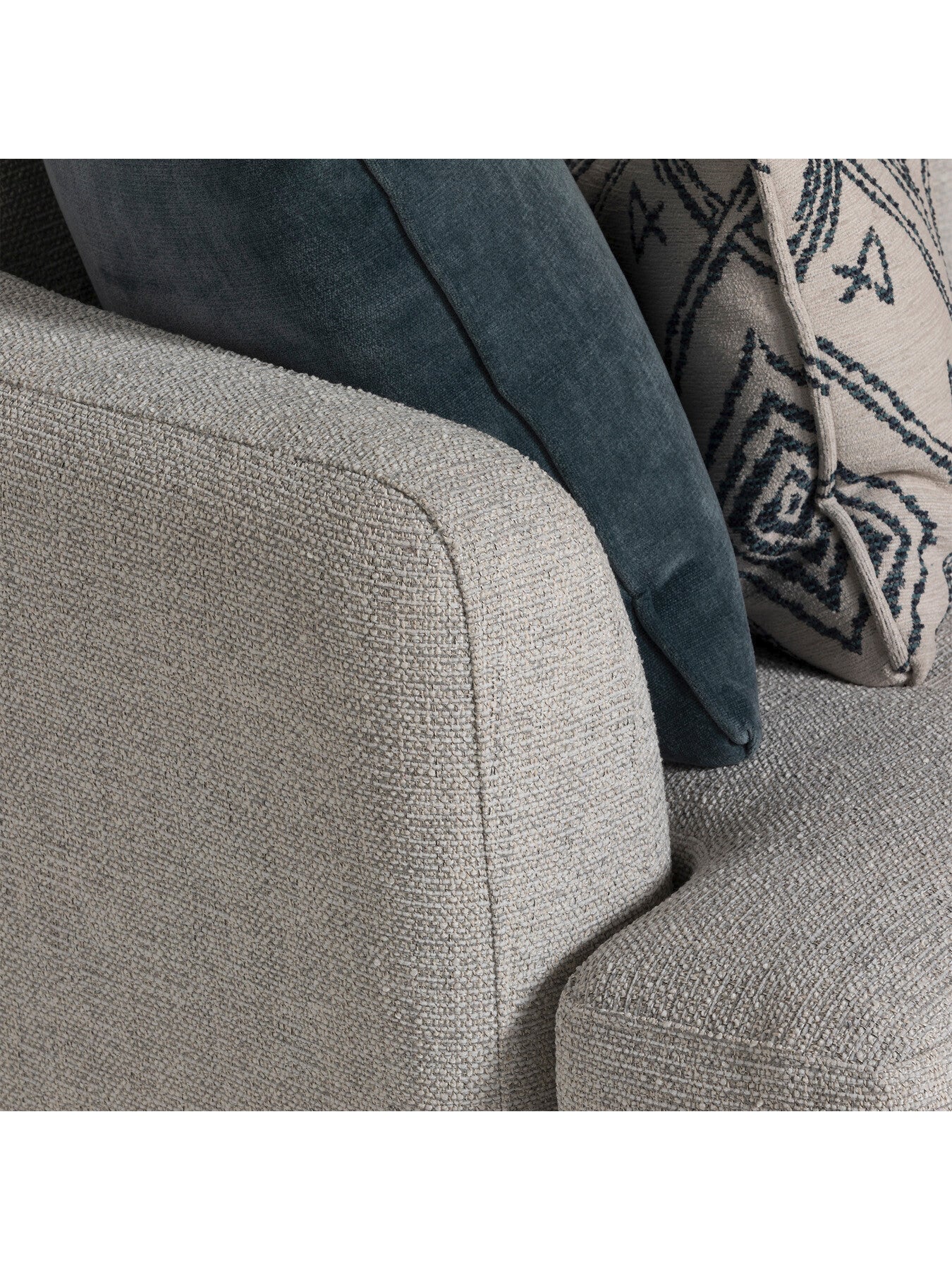 Neutral Embrey Fabric 5 Seater Corner Sofa, Right Hand