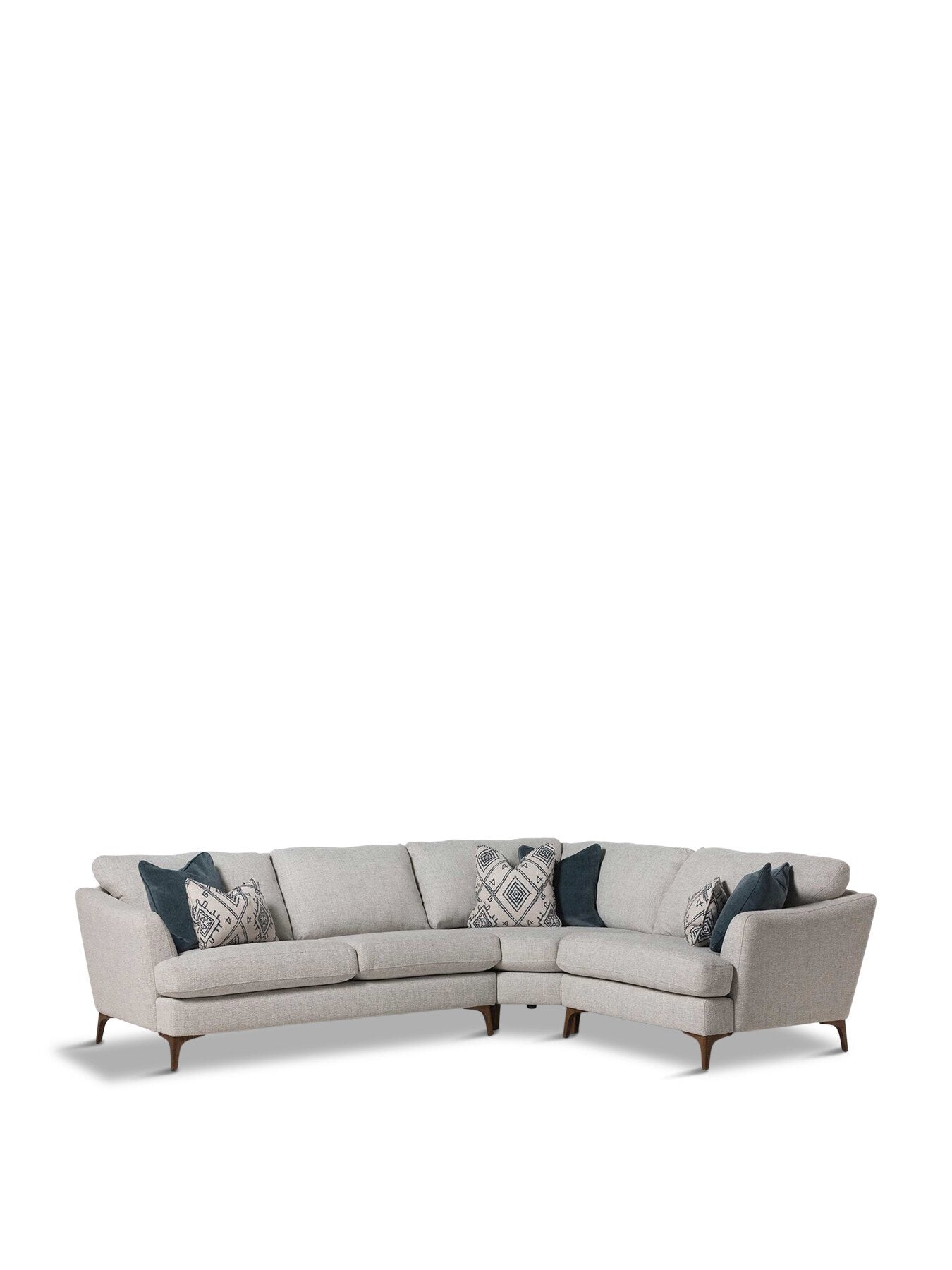 Neutral Embrey Fabric 5 Seater Corner Sofa, Left Hand