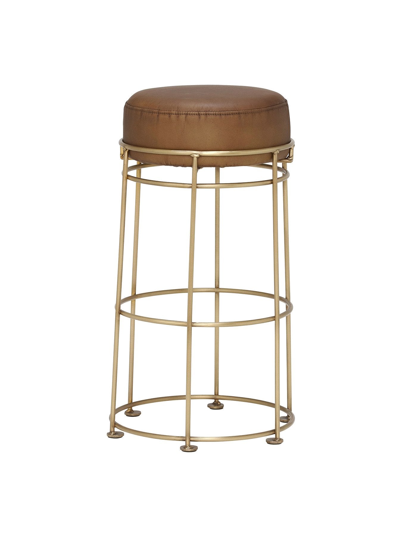 Nola Counter Stool, Light Olive and Br