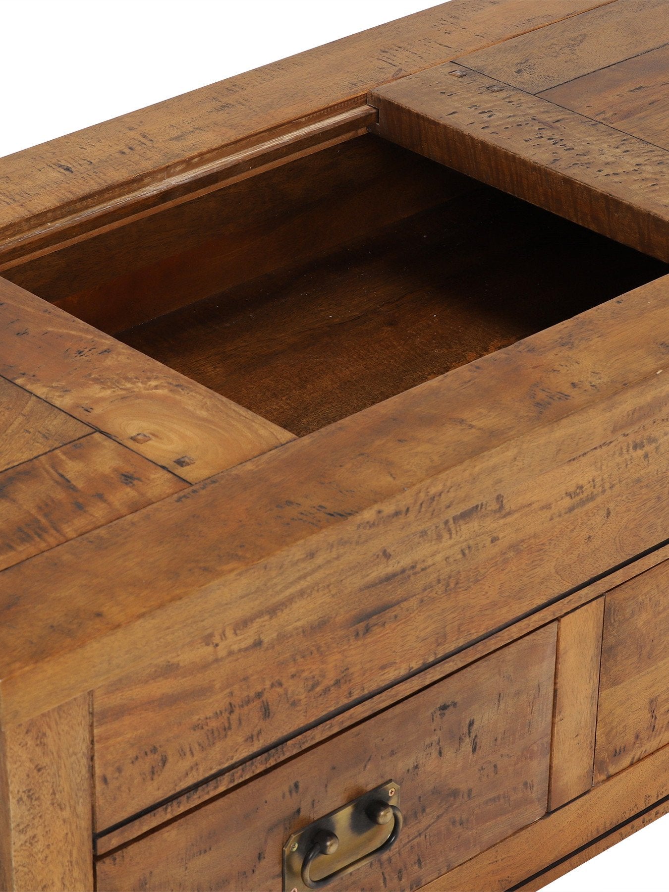 New Frontier Mango Wood Storage Coffee Table