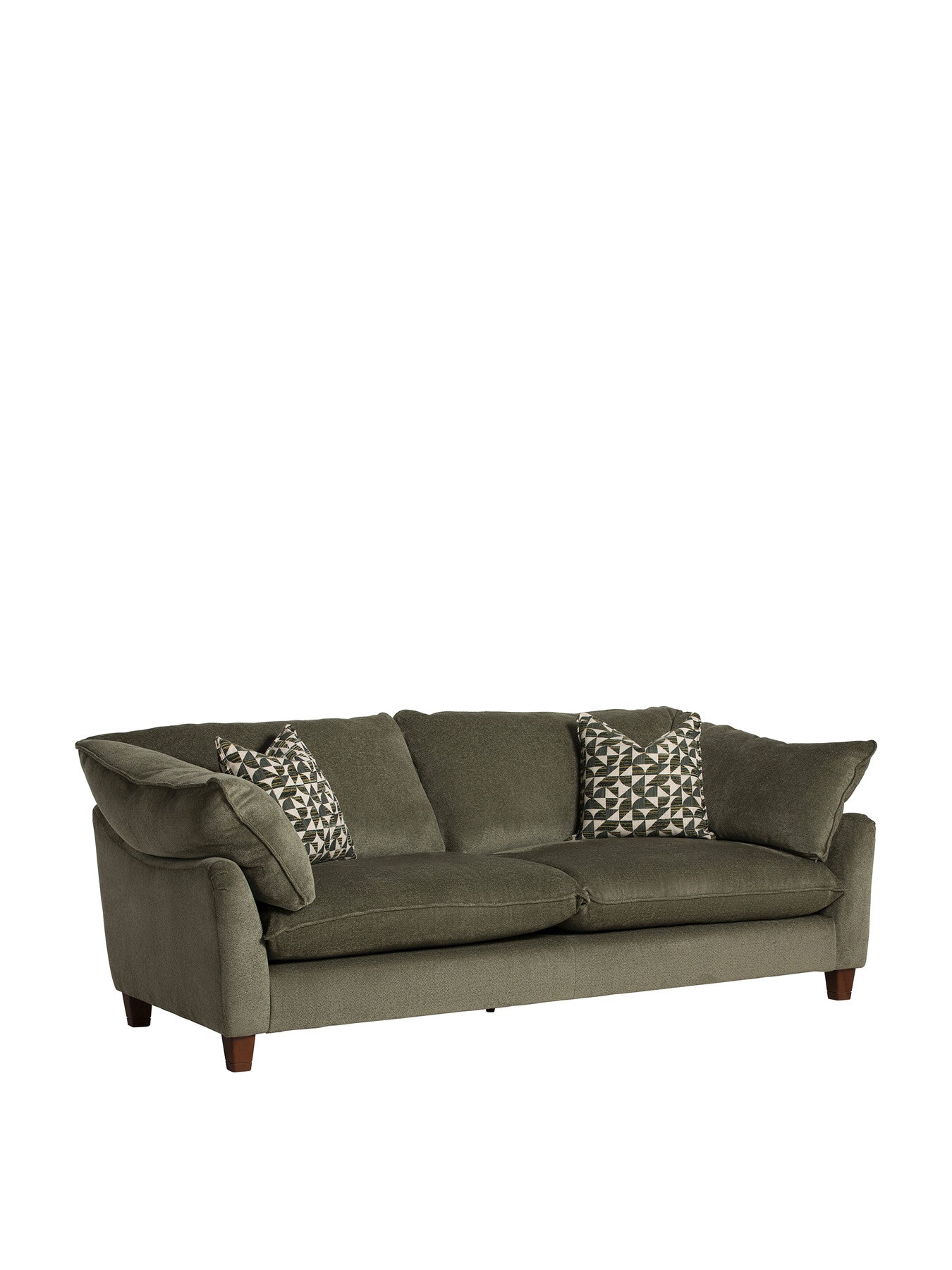 Green Orion Fabric 4 Seater Grand Sofa