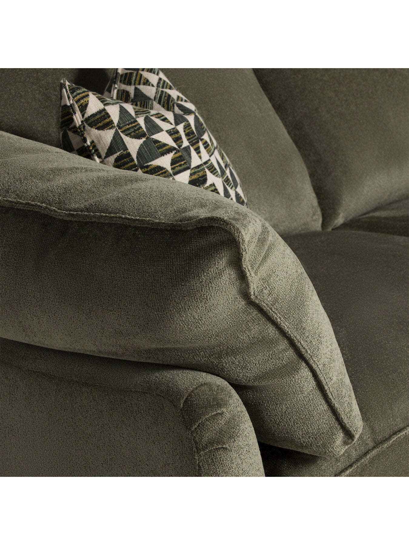 Green Orion Fabric 4 Seater Grand Sofa