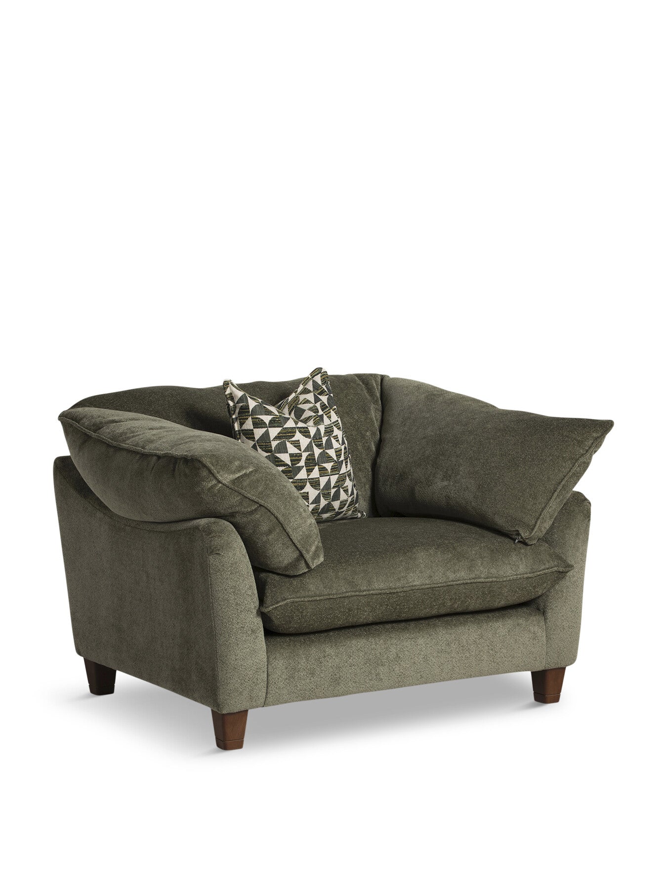 Green Orion Fabric Fabric Snuggle Chair