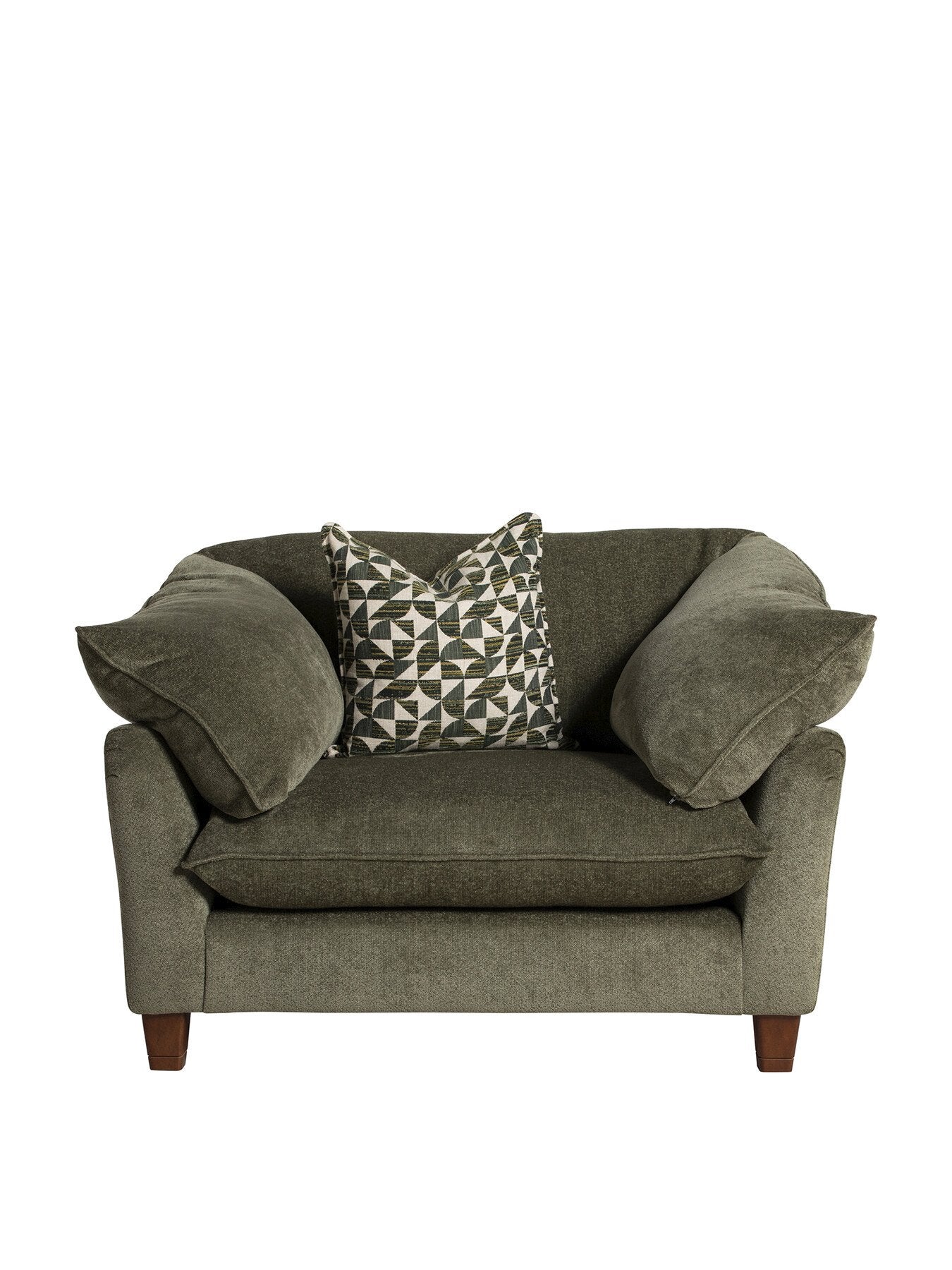 Green Orion Fabric Fabric Snuggle Chair