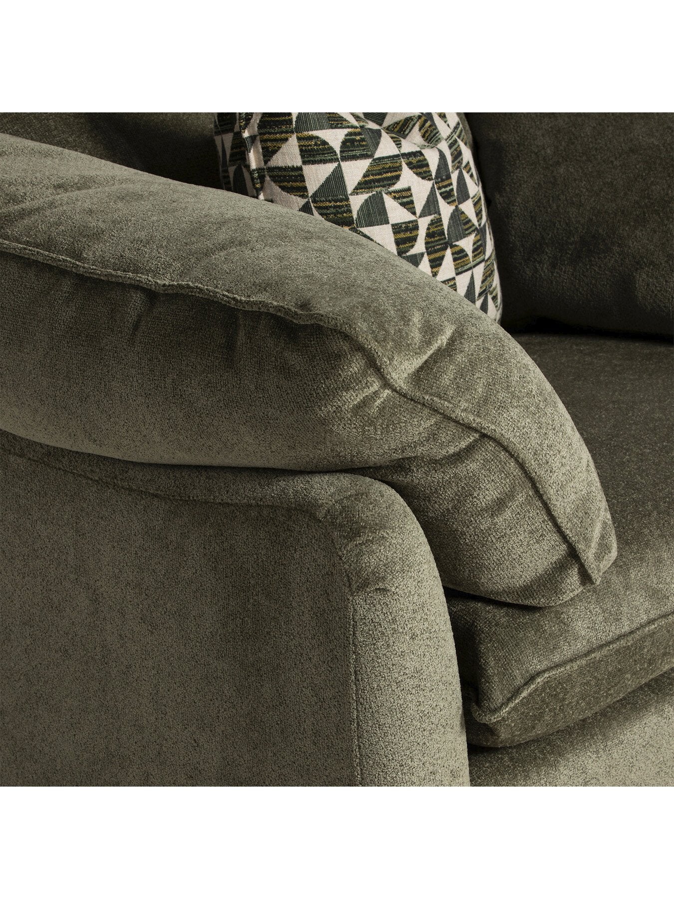 Green Orion Fabric Fabric Snuggle Chair
