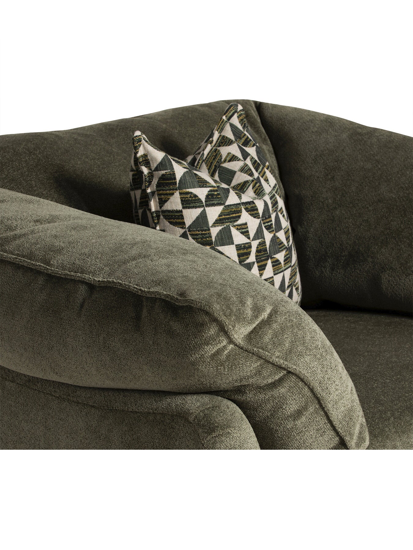 Green Orion Fabric Fabric Snuggle Chair