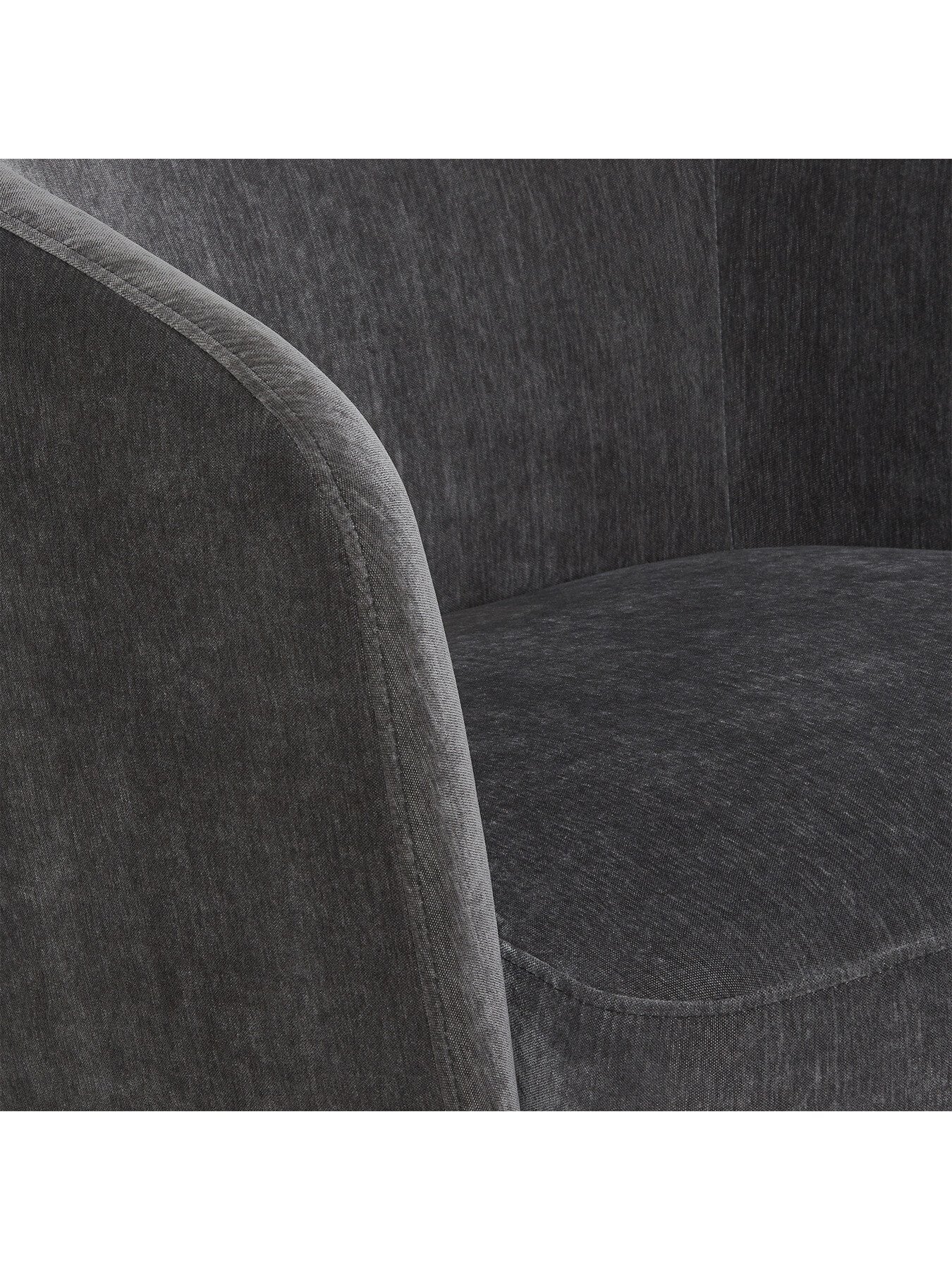 Pellaro Velvet Swivel Armchair, Grey