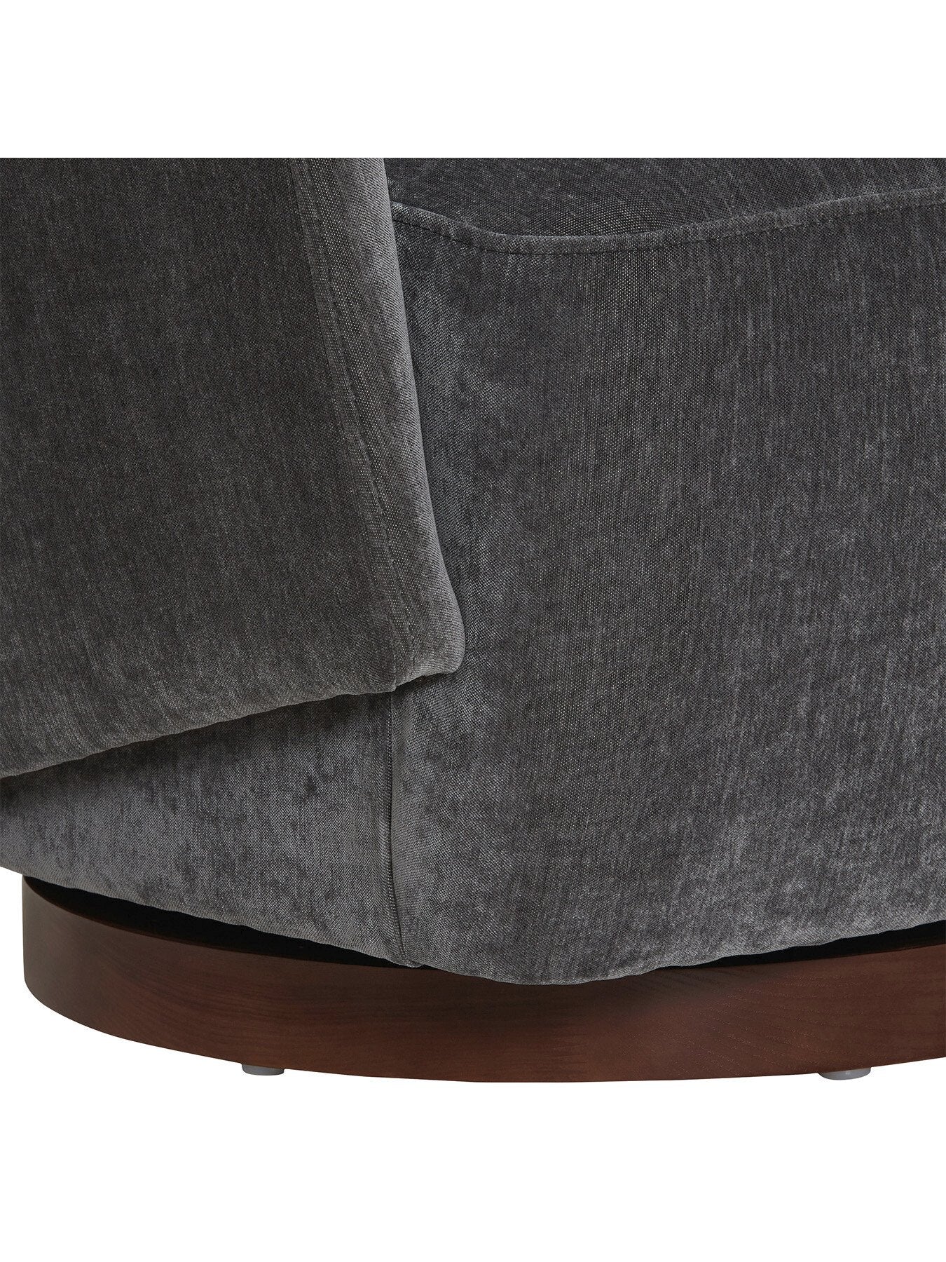 Pellaro Velvet Swivel Armchair, Grey