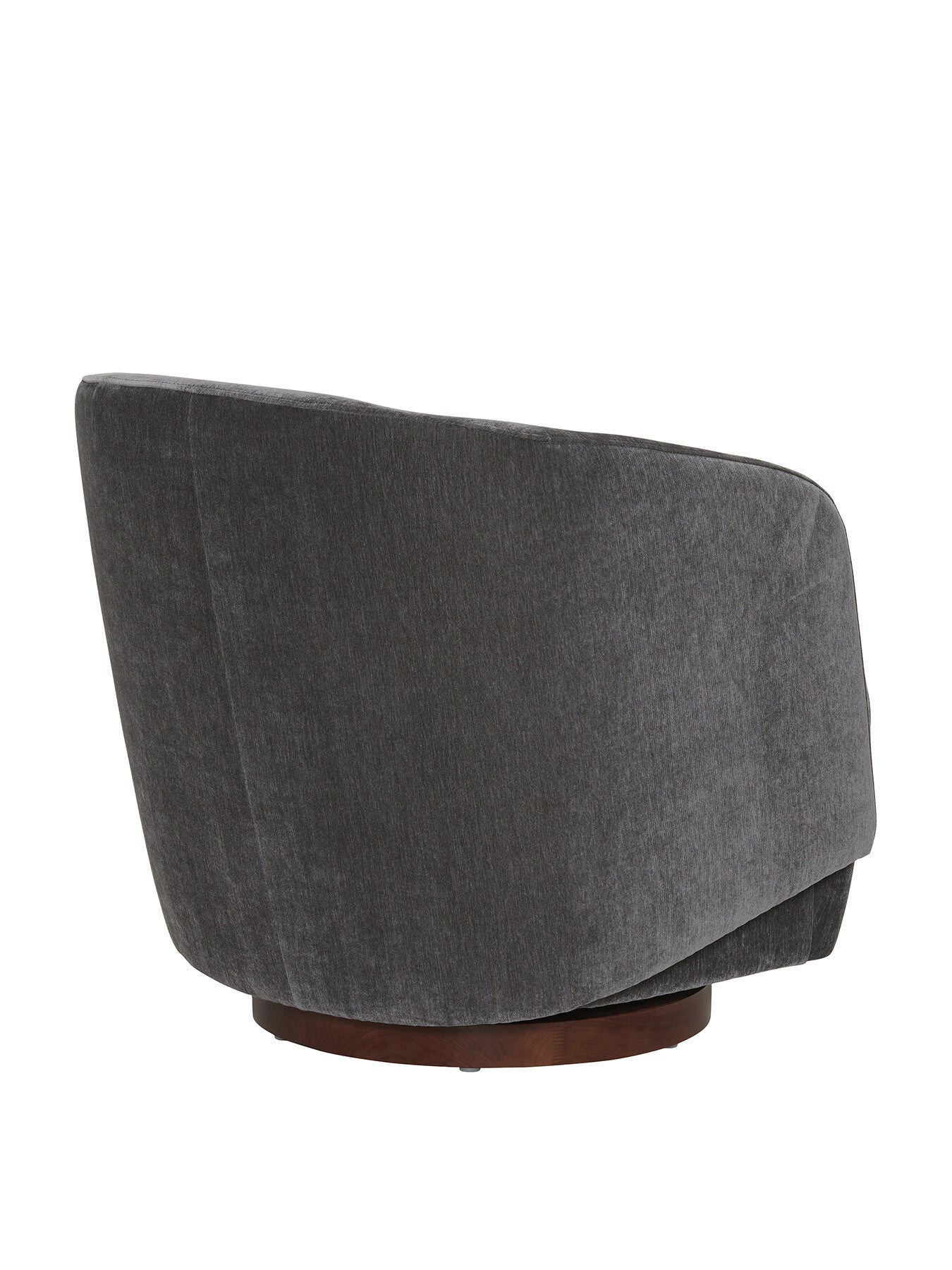 Pellaro Velvet Swivel Armchair, Grey