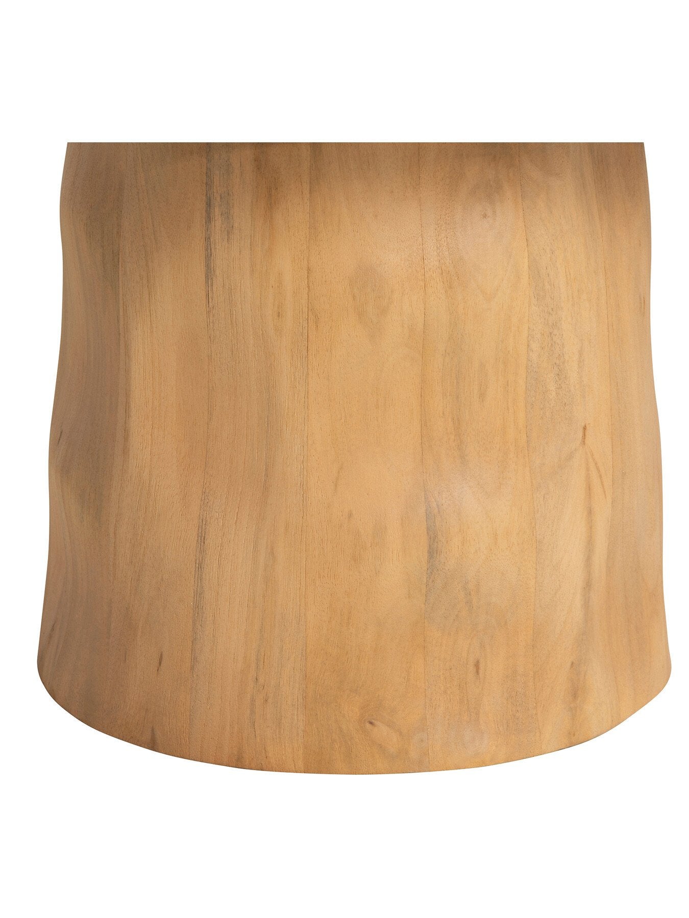 Brown Rodin Neutral Mango Wood and Travertine Side Table, 70