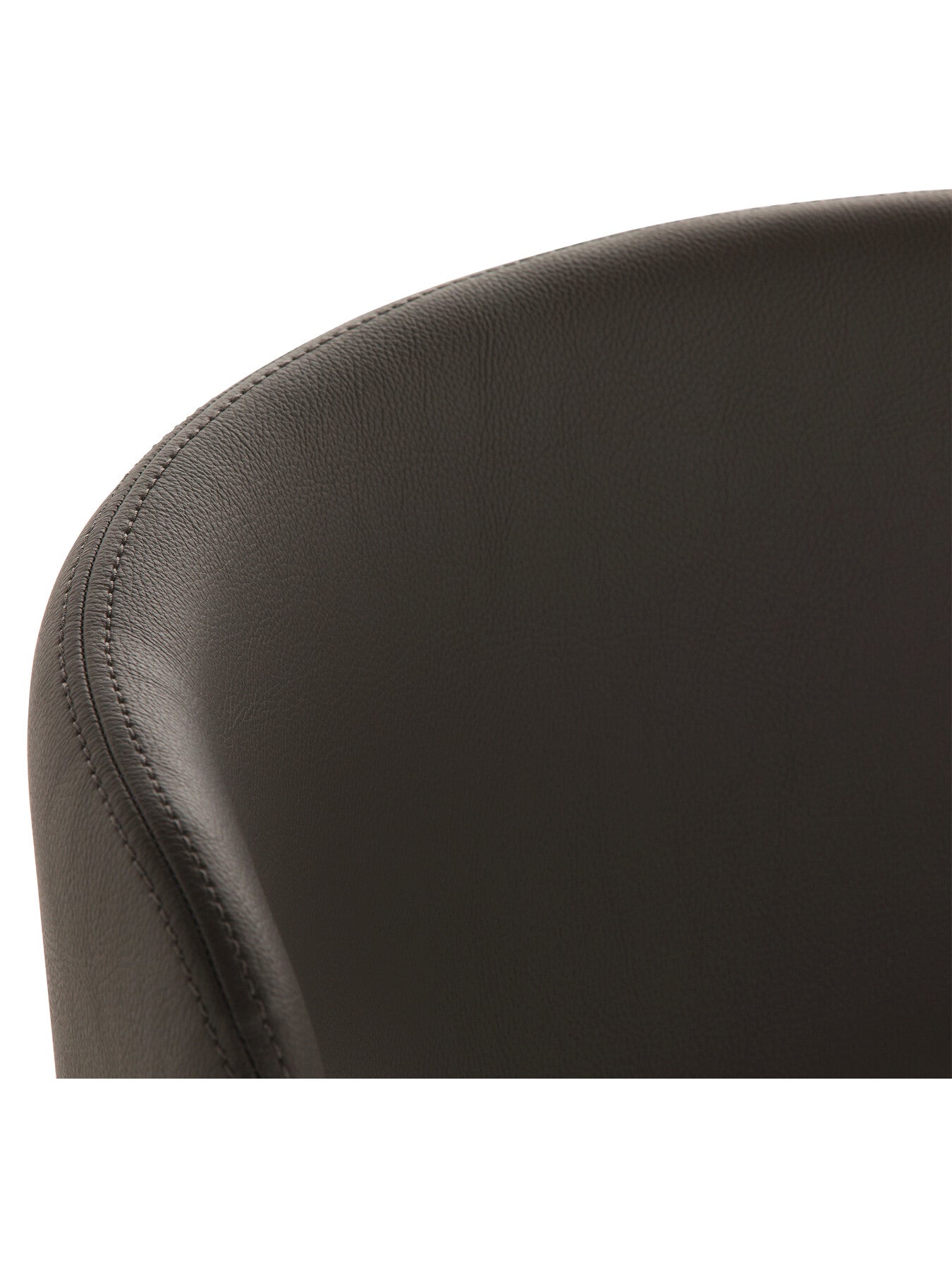 Rin Dark Faux Leather Open Back Dining Chair