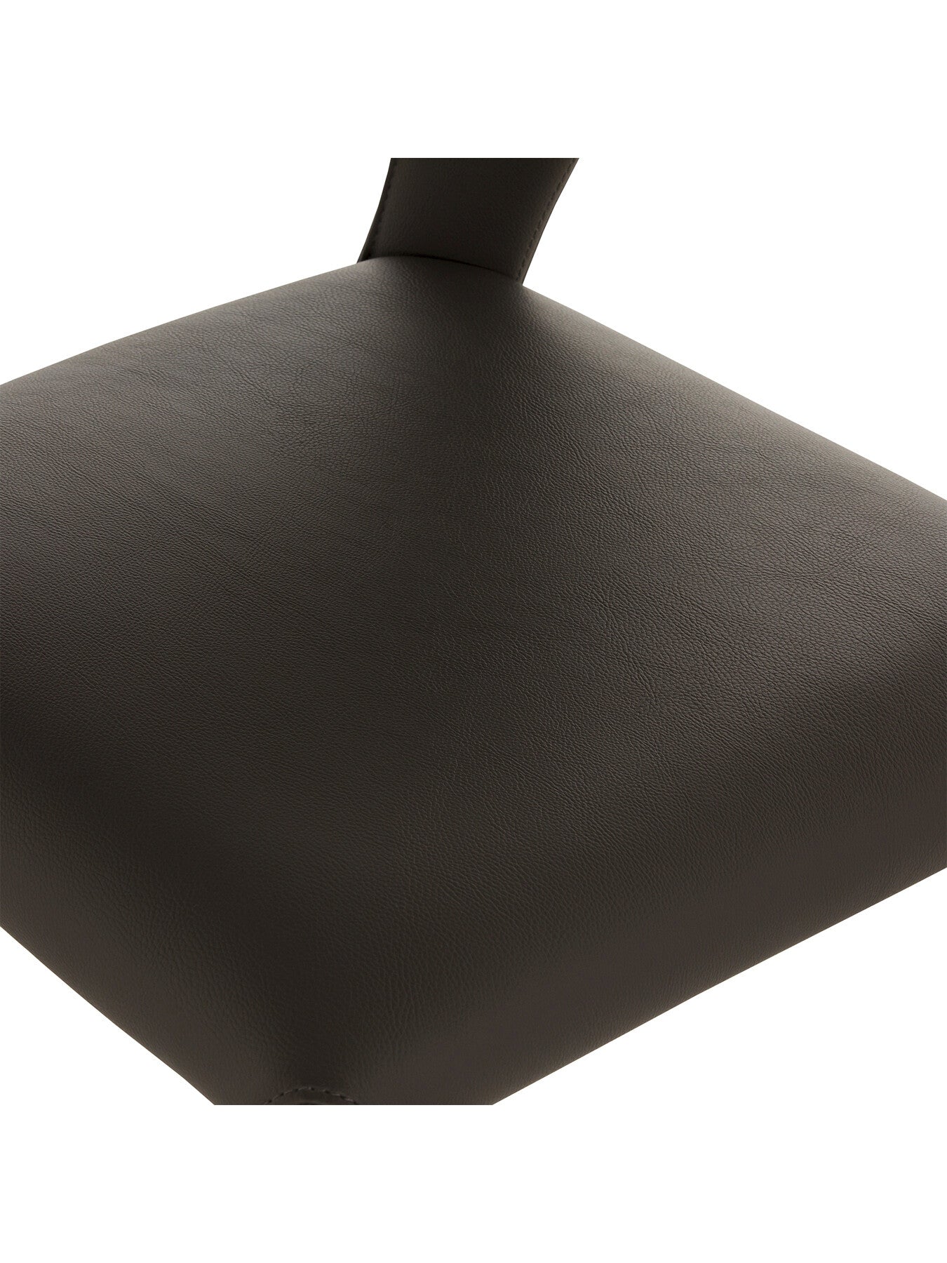 Rin Dark Faux Leather Open Back Dining Chair