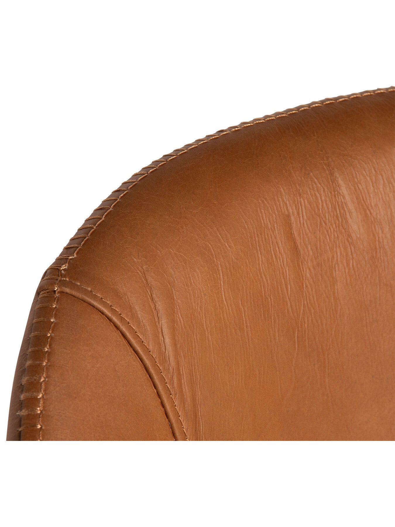 Rogan Tan Brown Leather Dining Chair